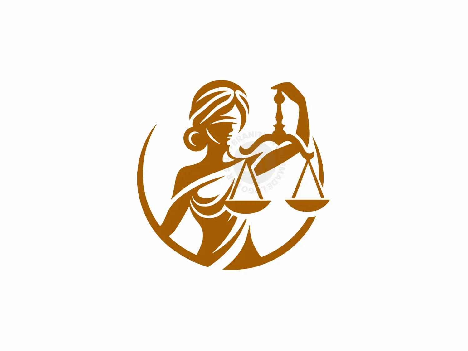 Lady Of Justice Silhoutte Logo