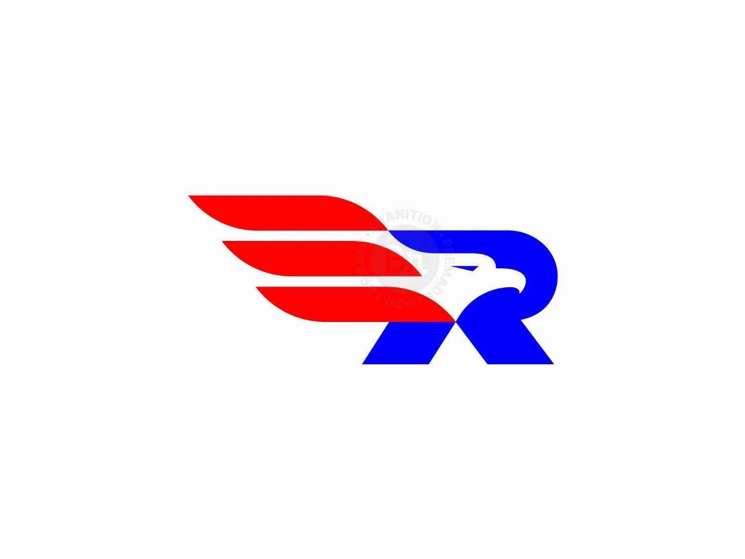 Letter R Eagle Logo