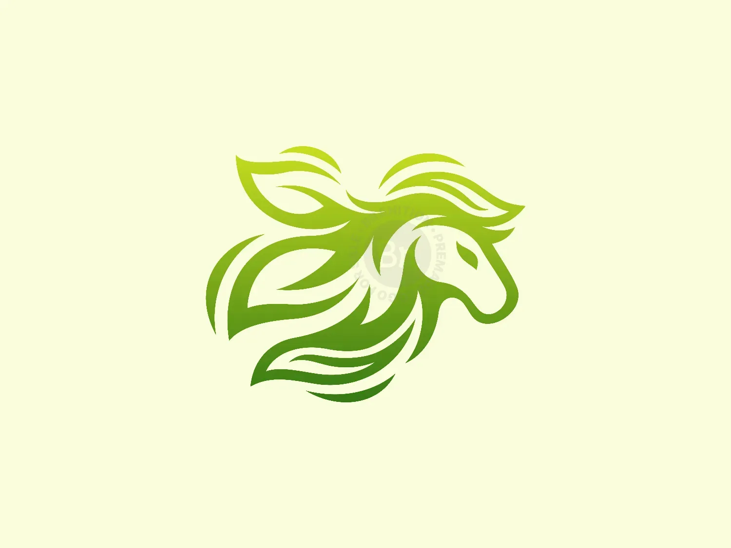 Horse Beauty Leaf Nature Ecology Logo