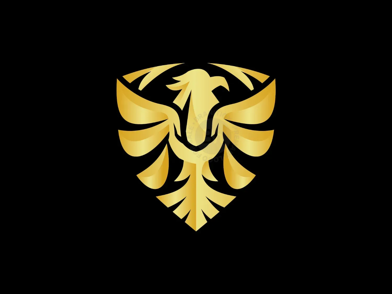 Golden Eagle Shield Logo