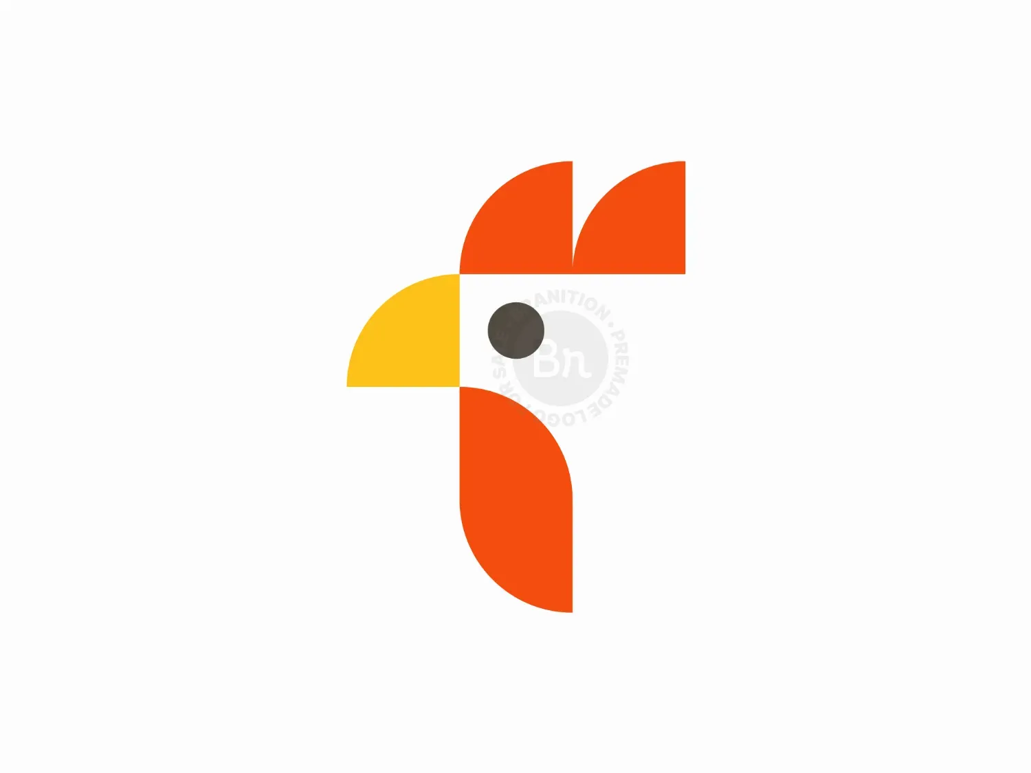 Letter F Chicken Logo