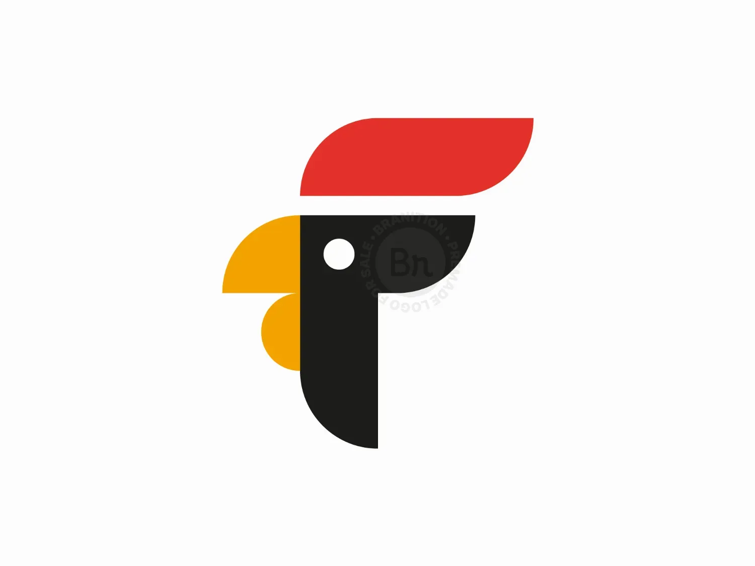 Letter F Chicken Logo