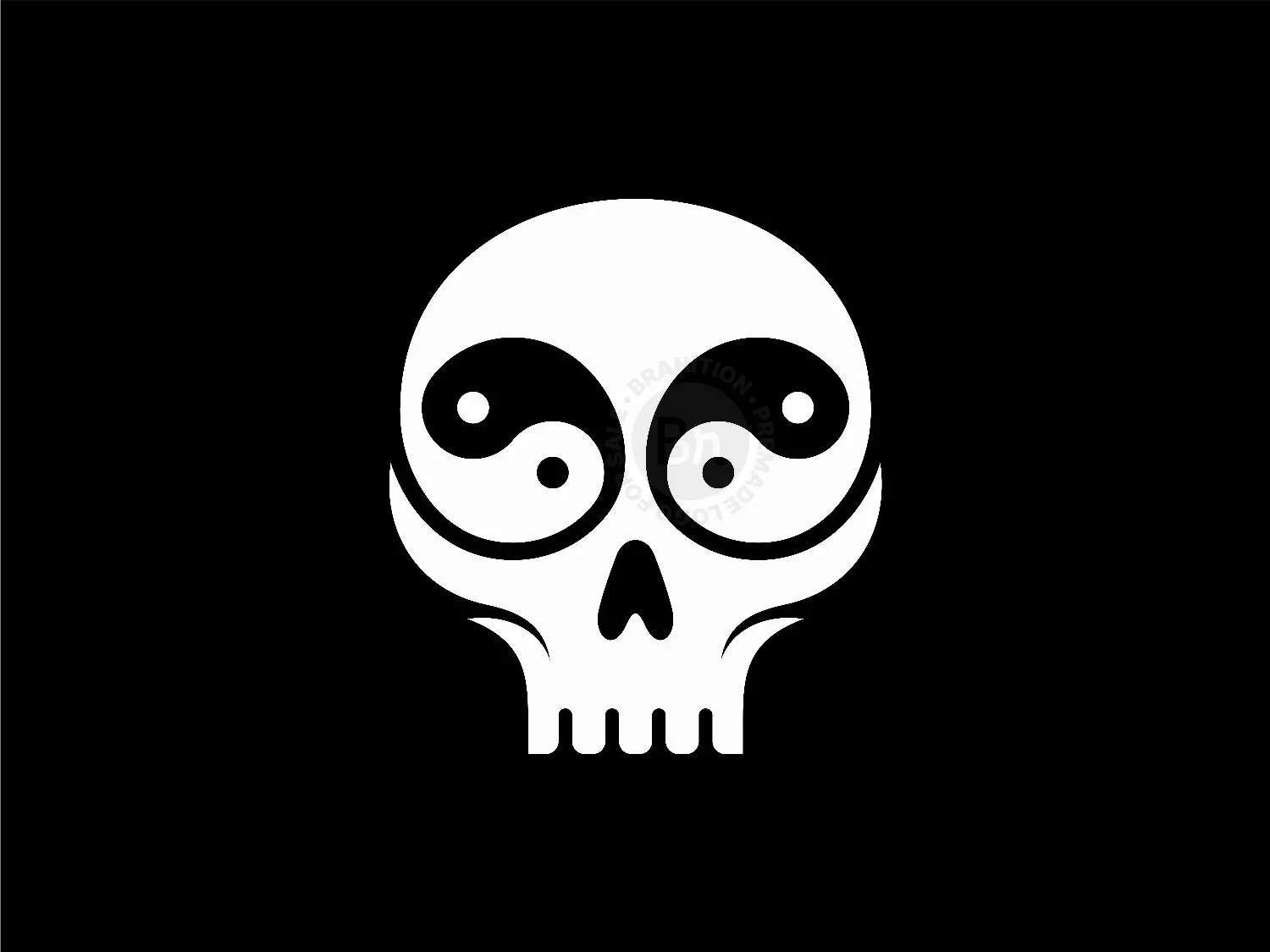 Skull Yin Yang Logo