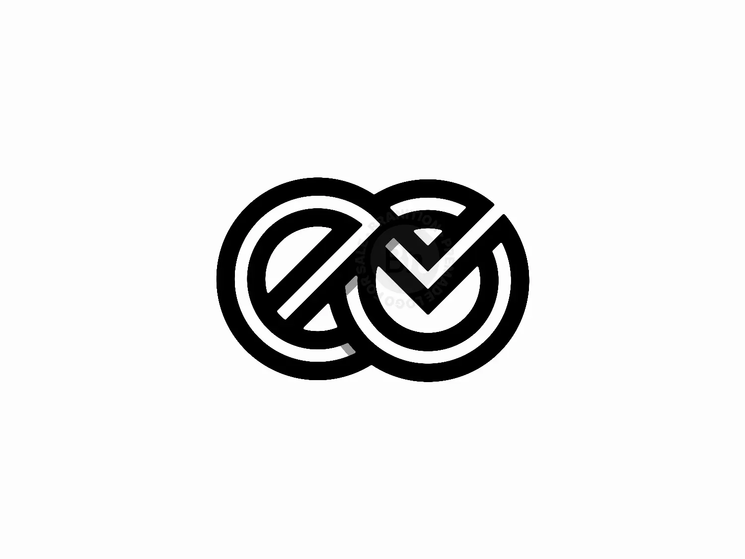 Letter EM Initial ME Or EO OE Infinity Logo