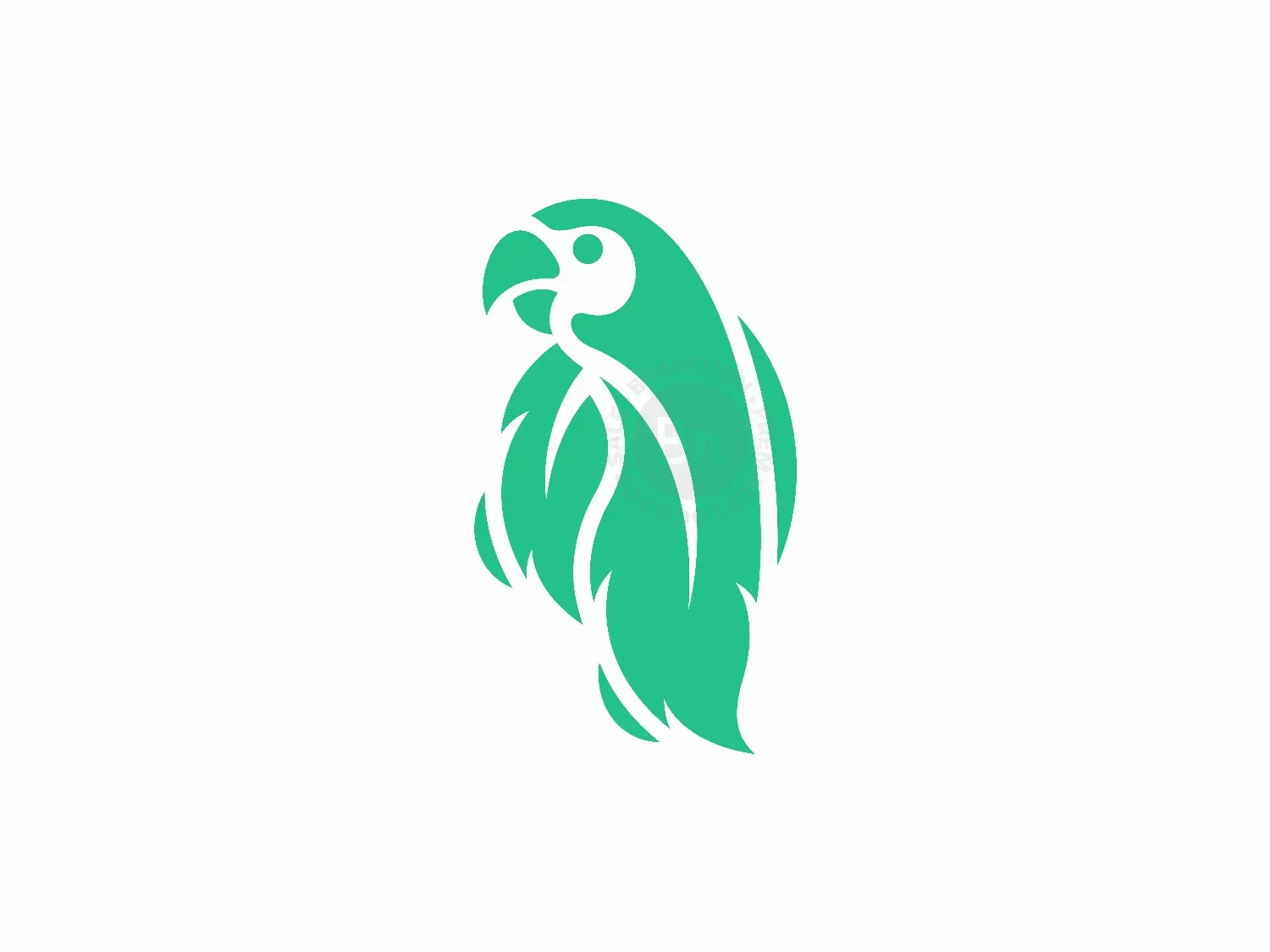 Parrot Bird Leaf Nature Logo