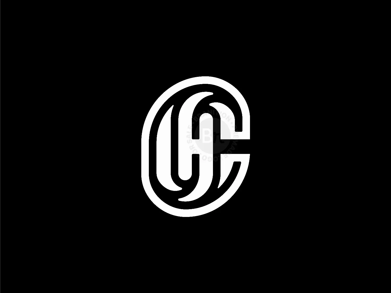 Letter CH Initial HC Wordmark Monogram Logo