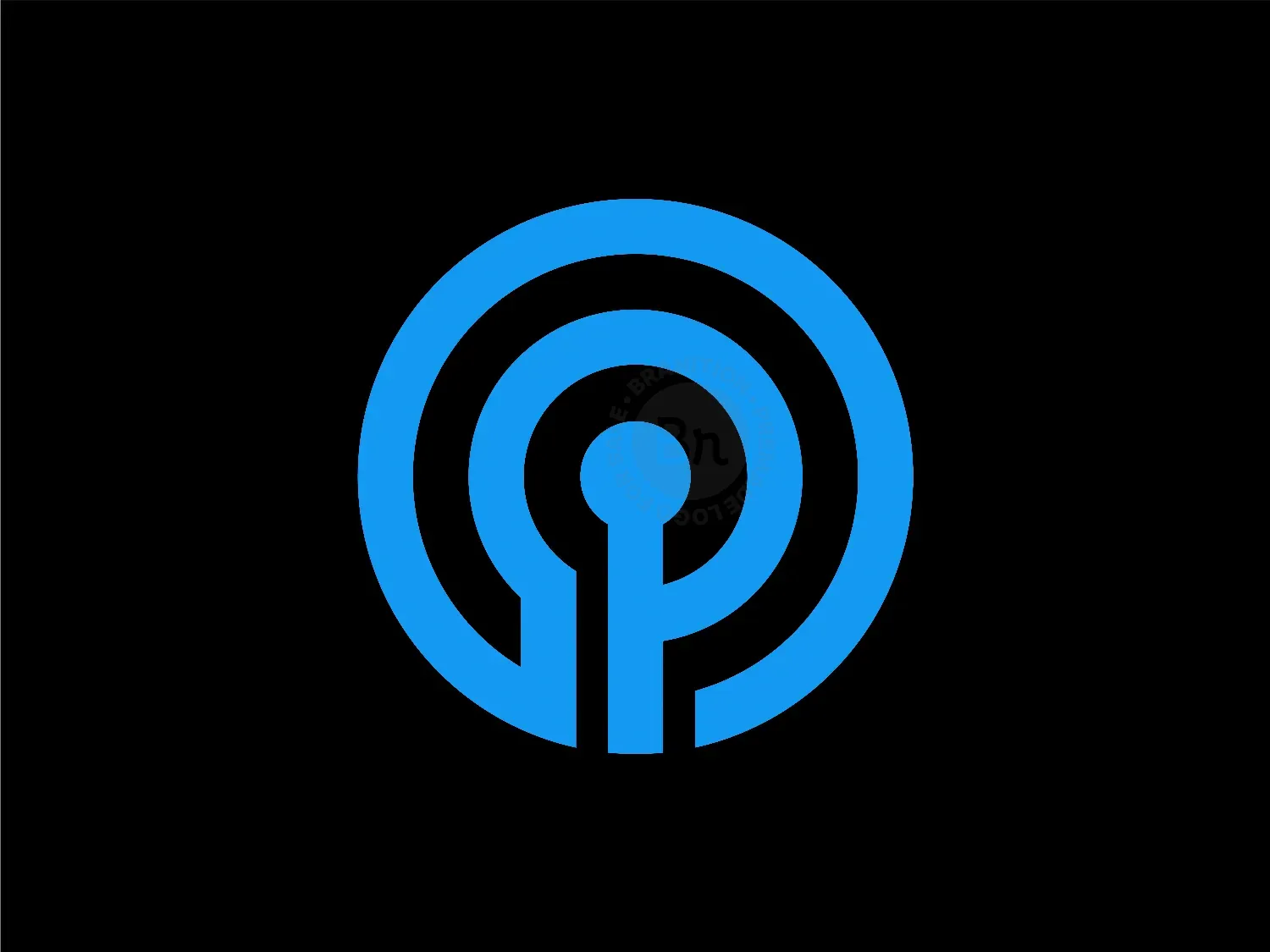 Letter P Signal Logo