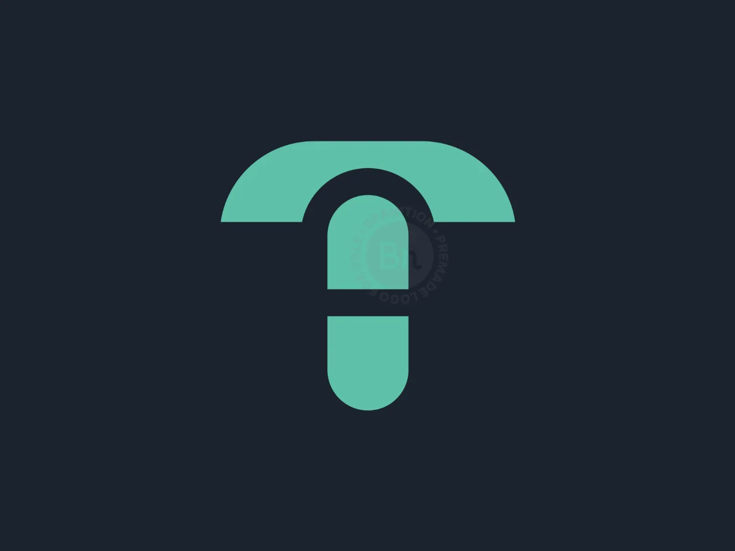 Letter T Pill Logo