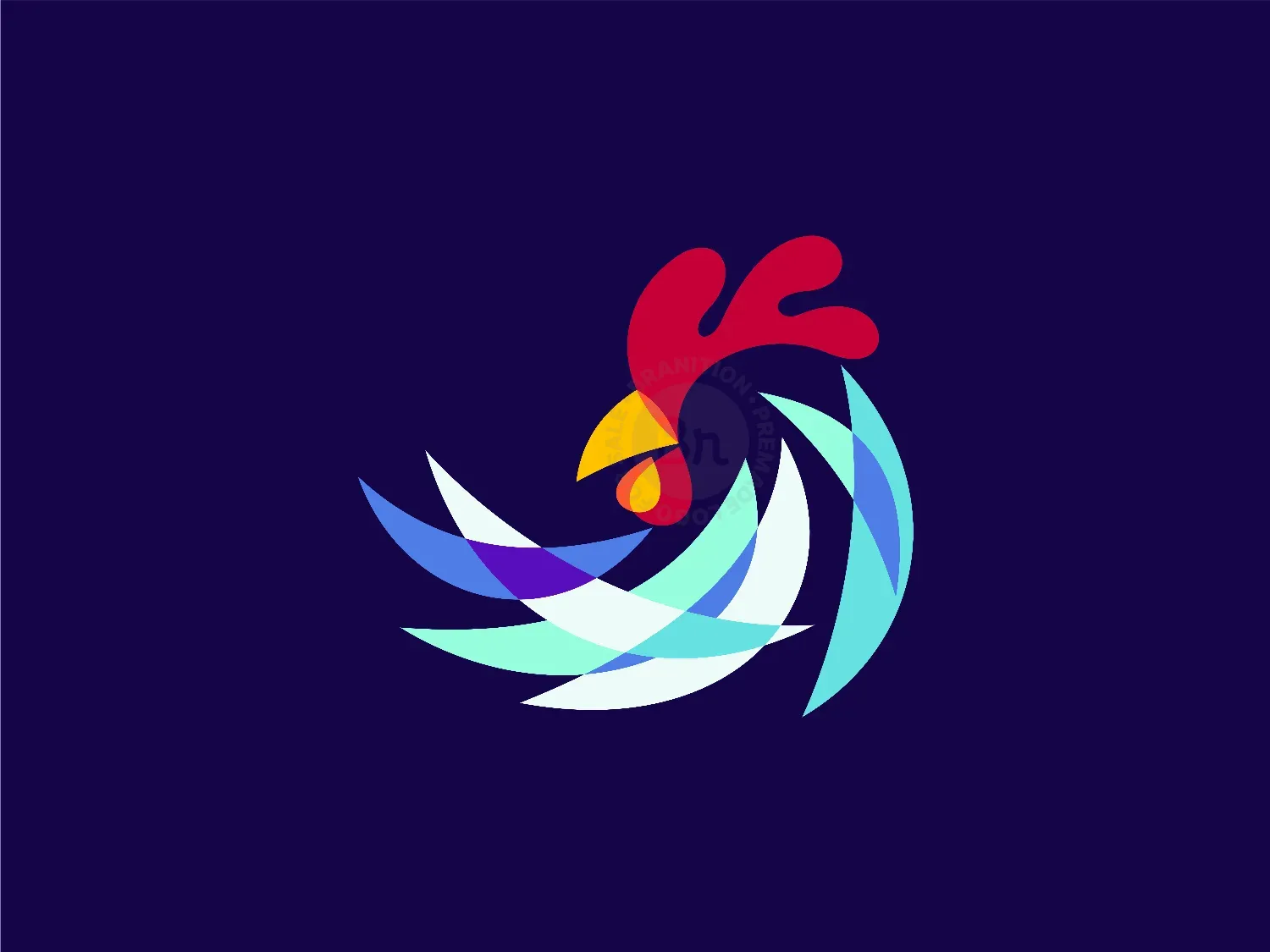 Rooster Colorful Logo