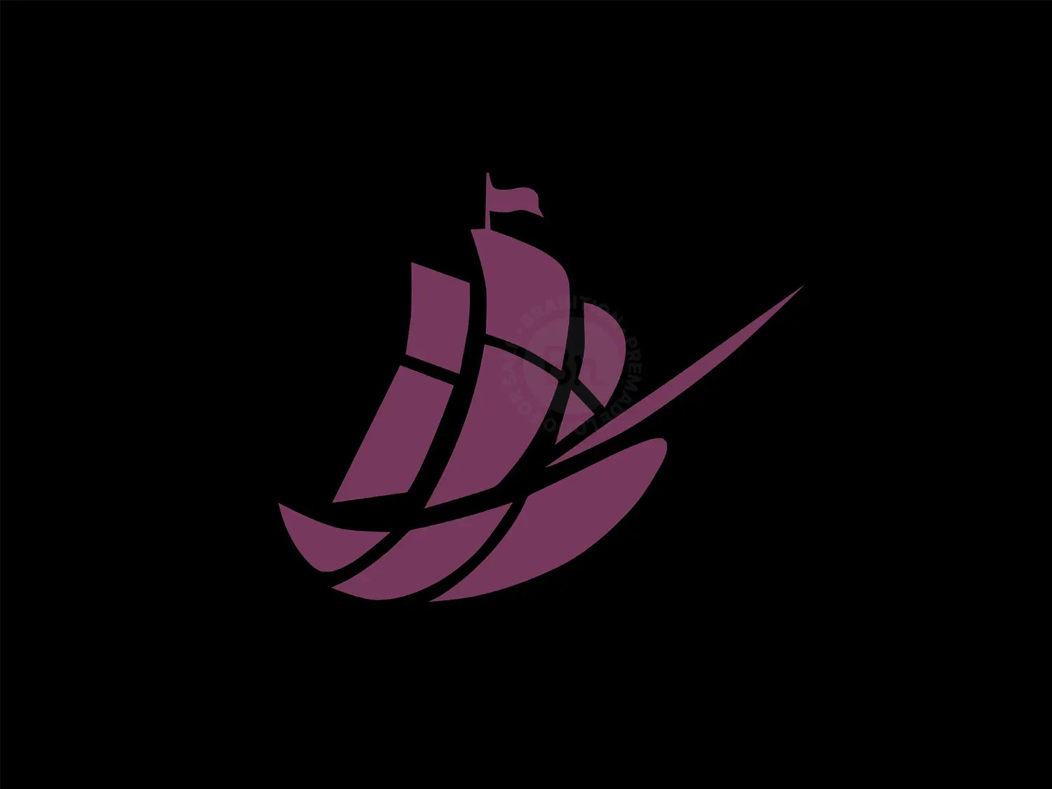 Abstract And Modern Ship Logo