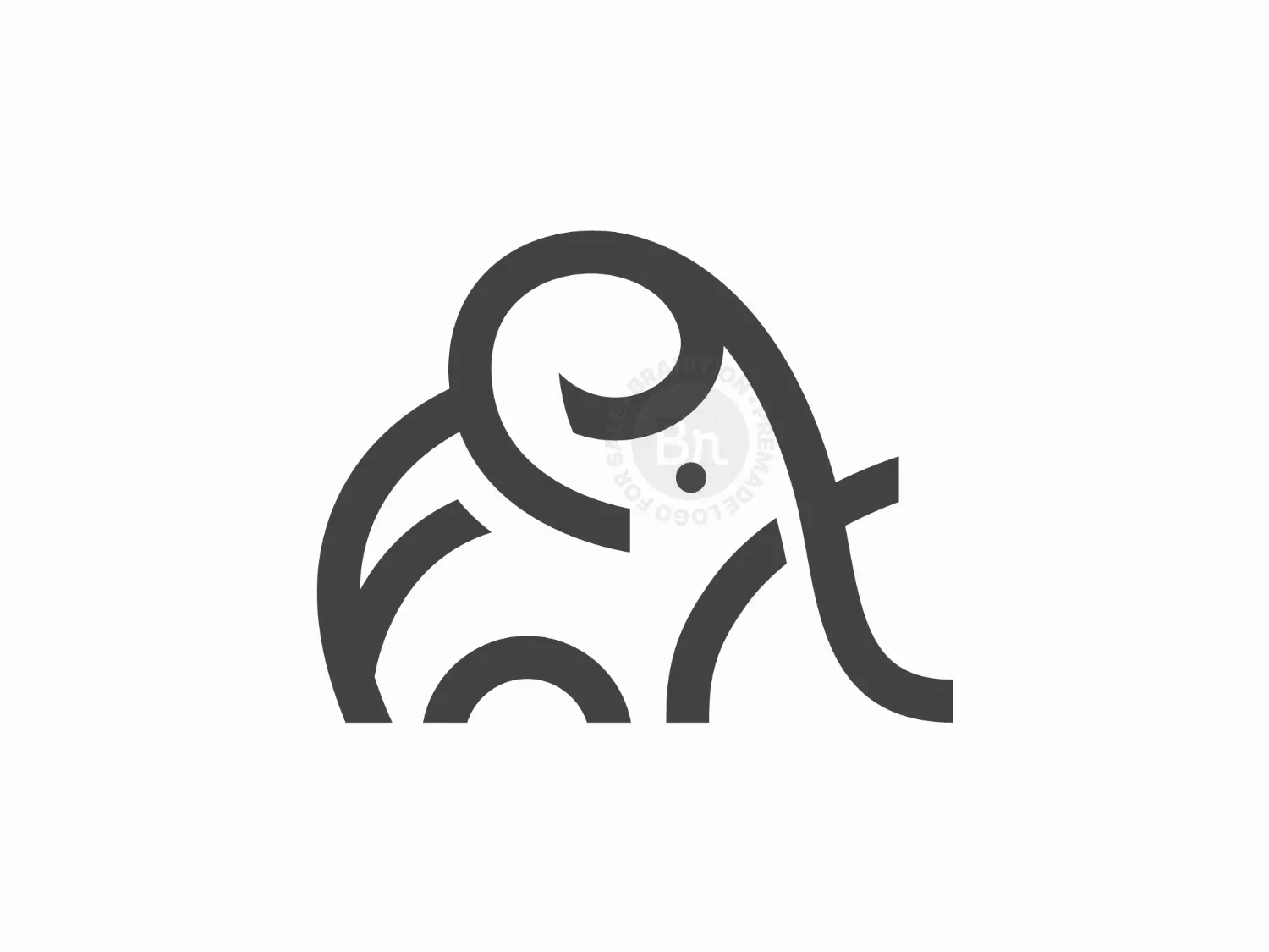 Elephant Monoline Logo Design