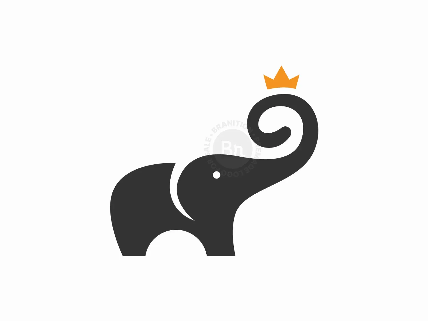 Elephant Cute Logo Design