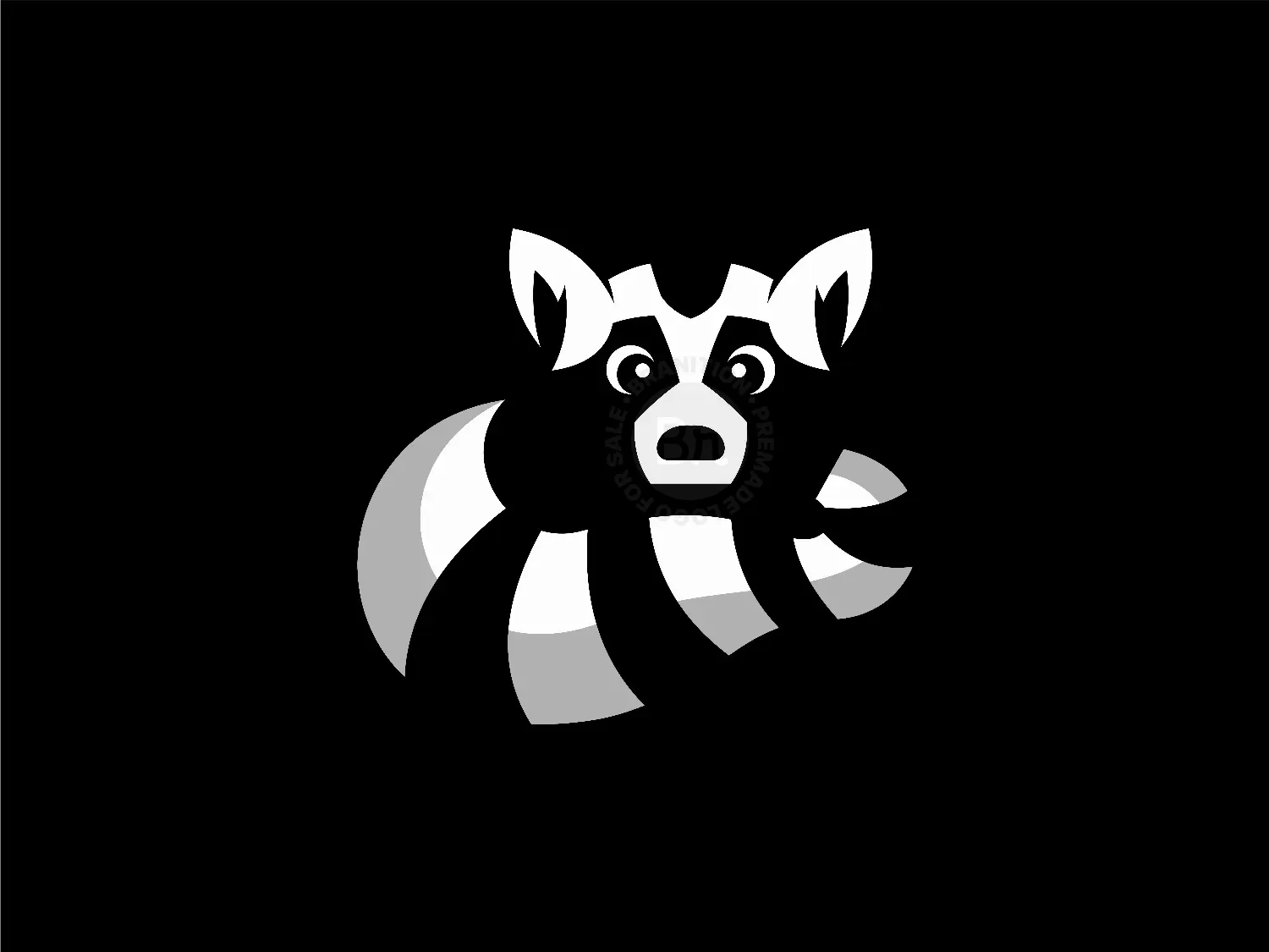 Raccoon Geometric Logo