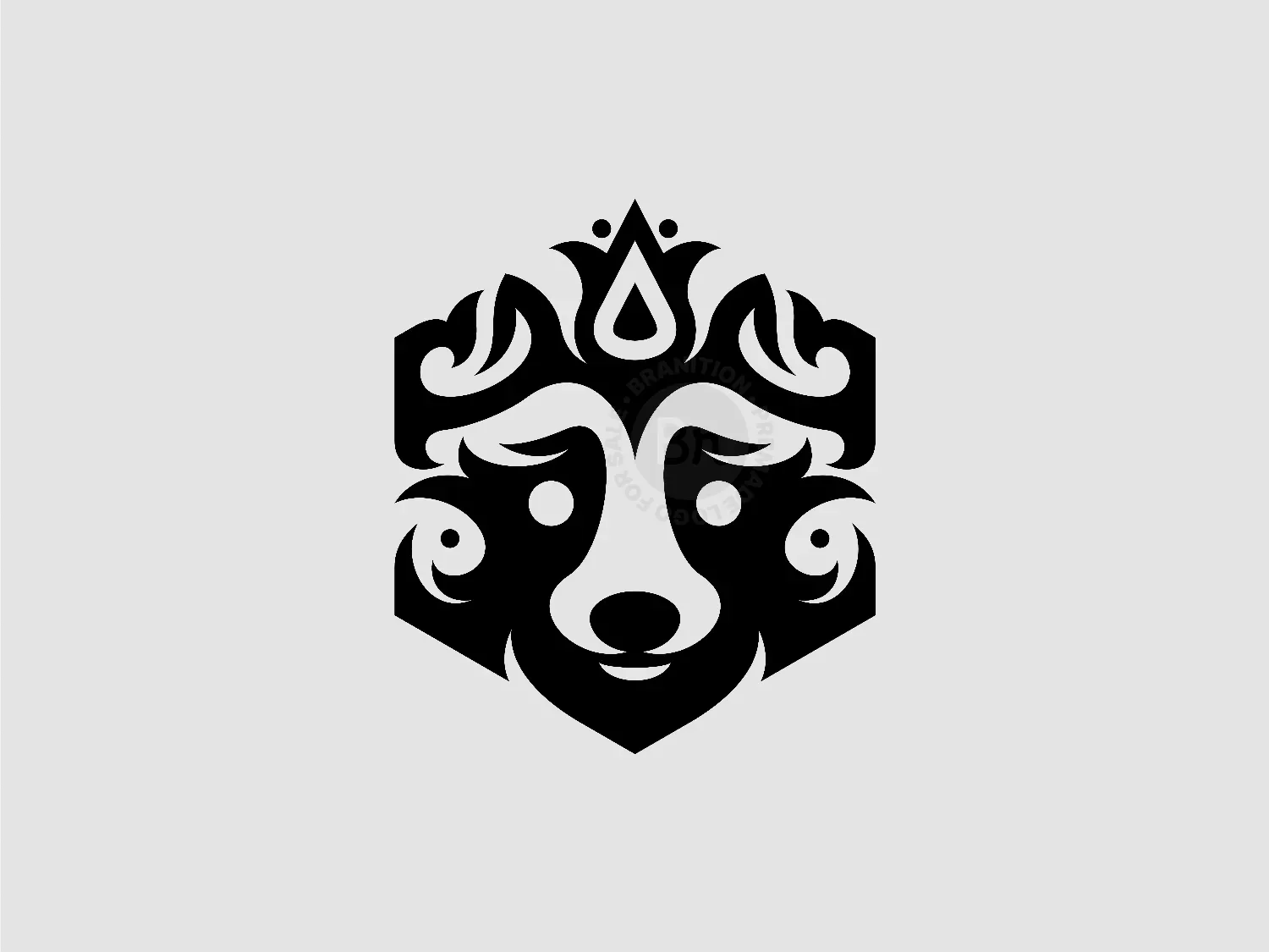 Racoon Ornament Luxury Logo