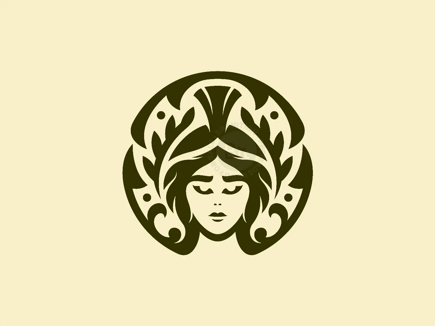 Athena Goddess Flourish Logo