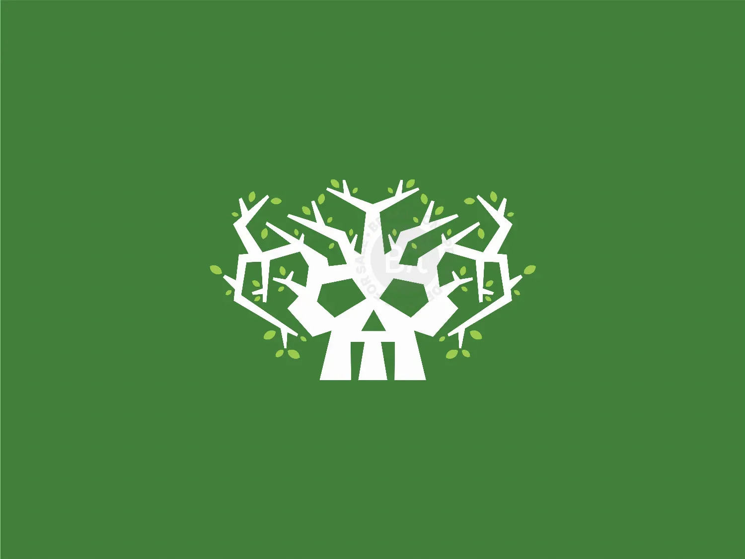 Skull Tree Illustration Logo