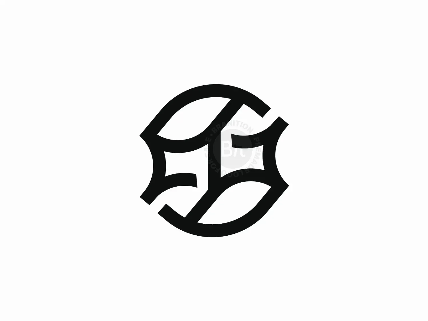 Ambigram Letter GG Logo