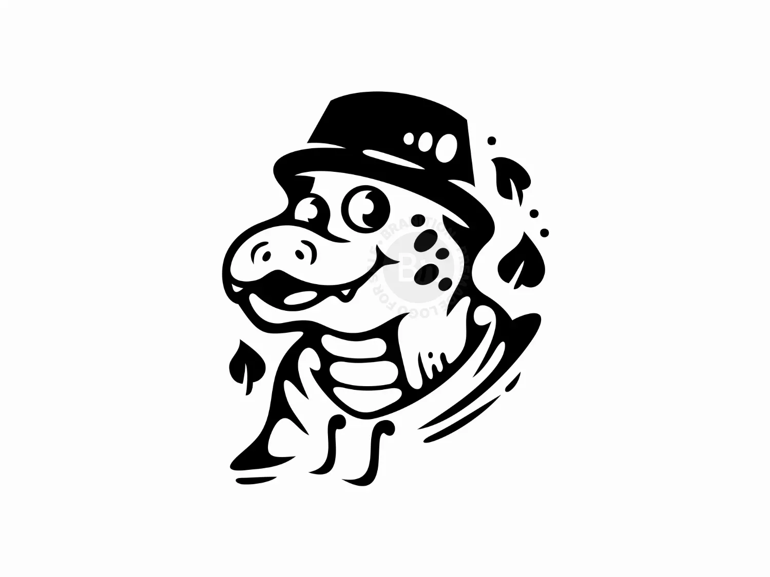 Cute Natural Crocodile Logo Mascot