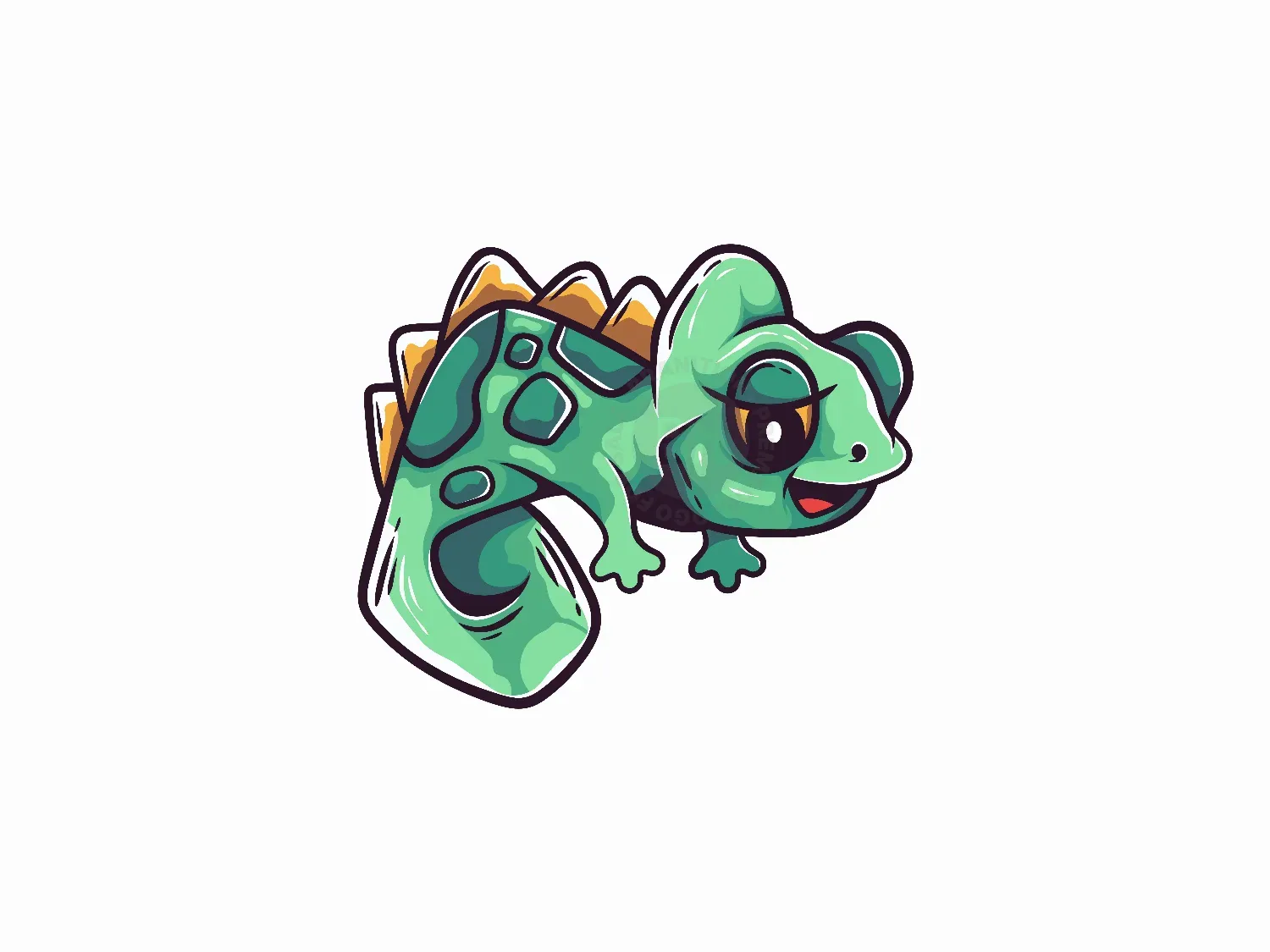 Chameleon Cute Logo