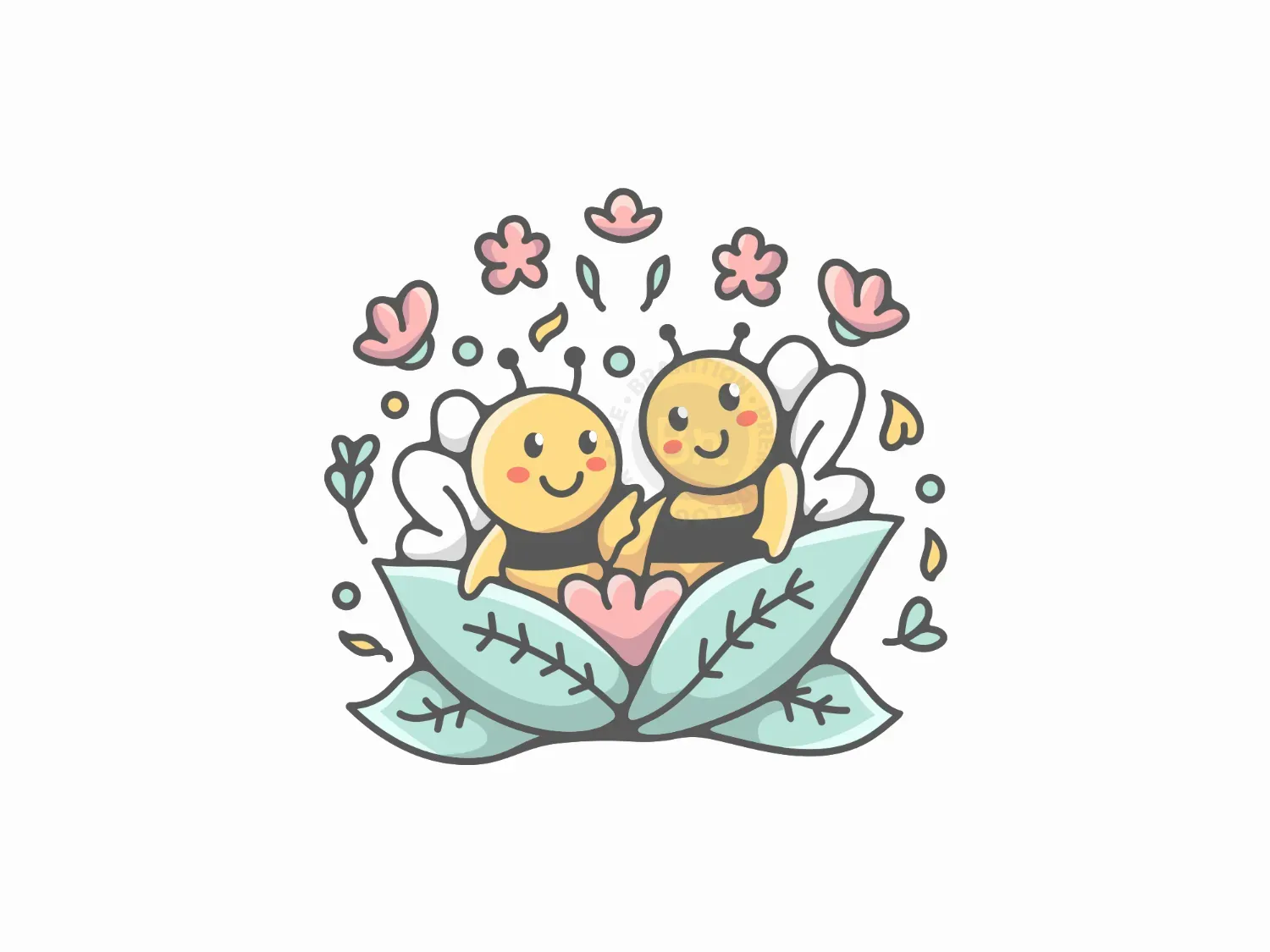 Bee Flower Friends Logo