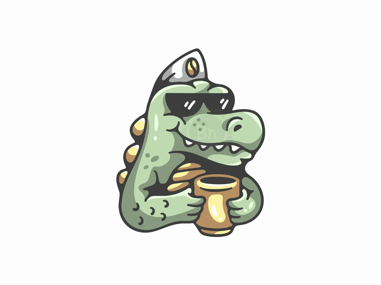 Crocodile Barista Coffee Logo