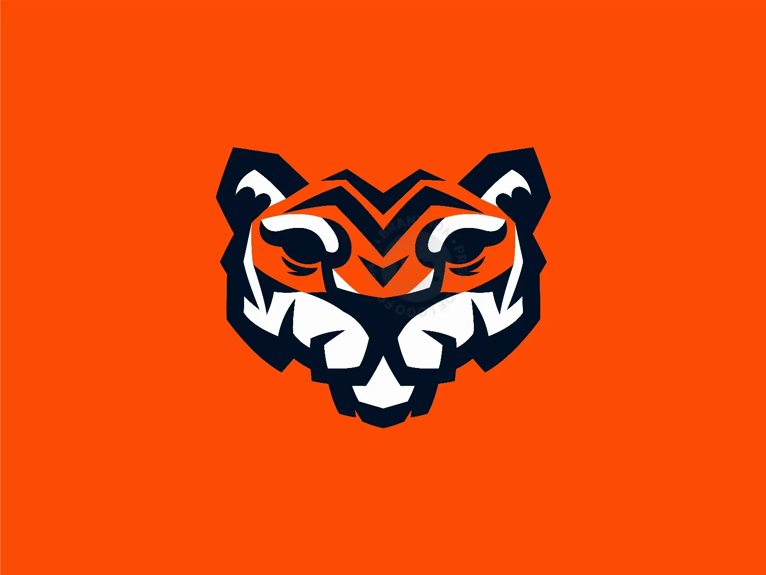 Head Tiger Geometric Logo