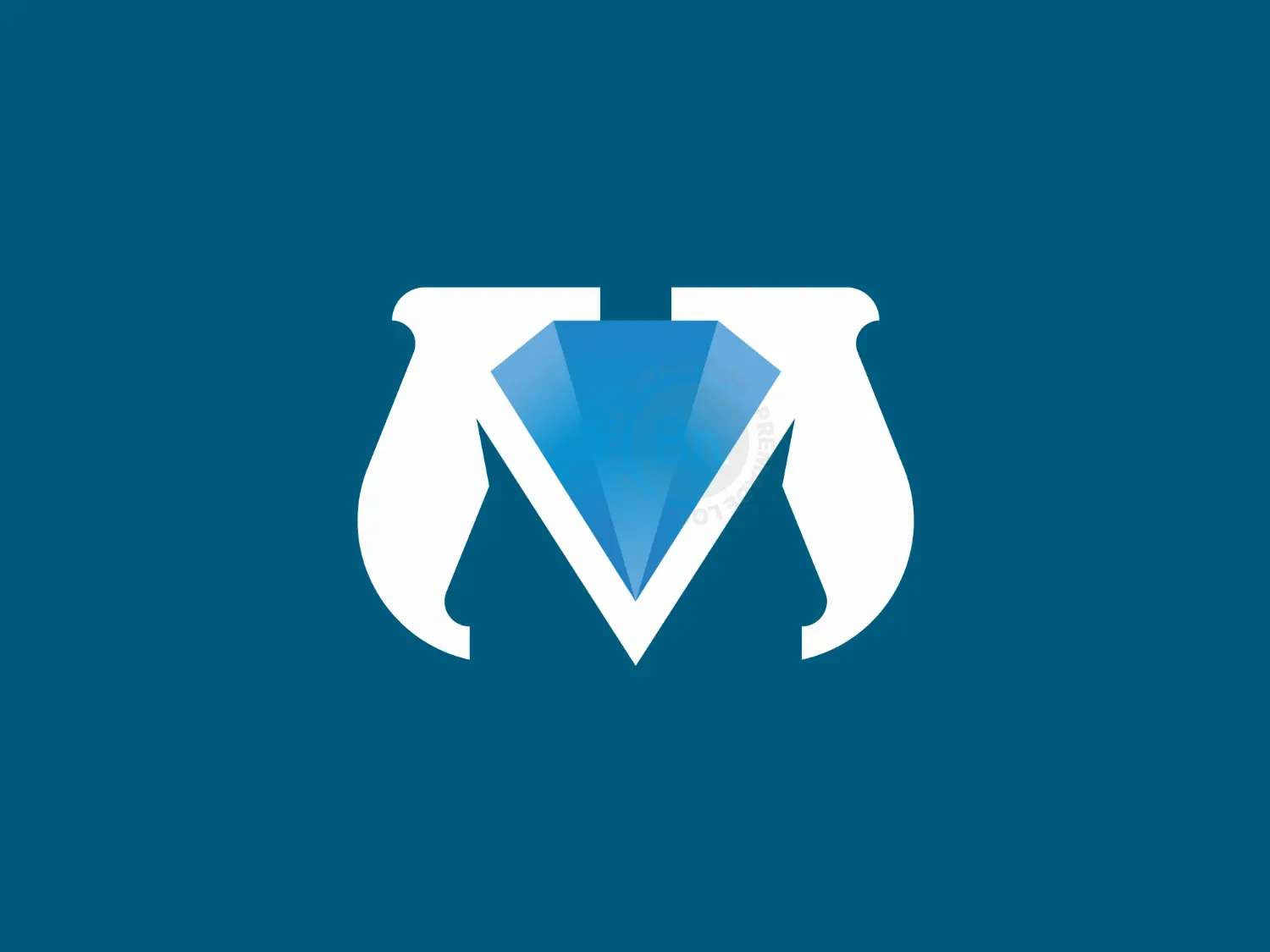 Letter M Or V Diamond Logo