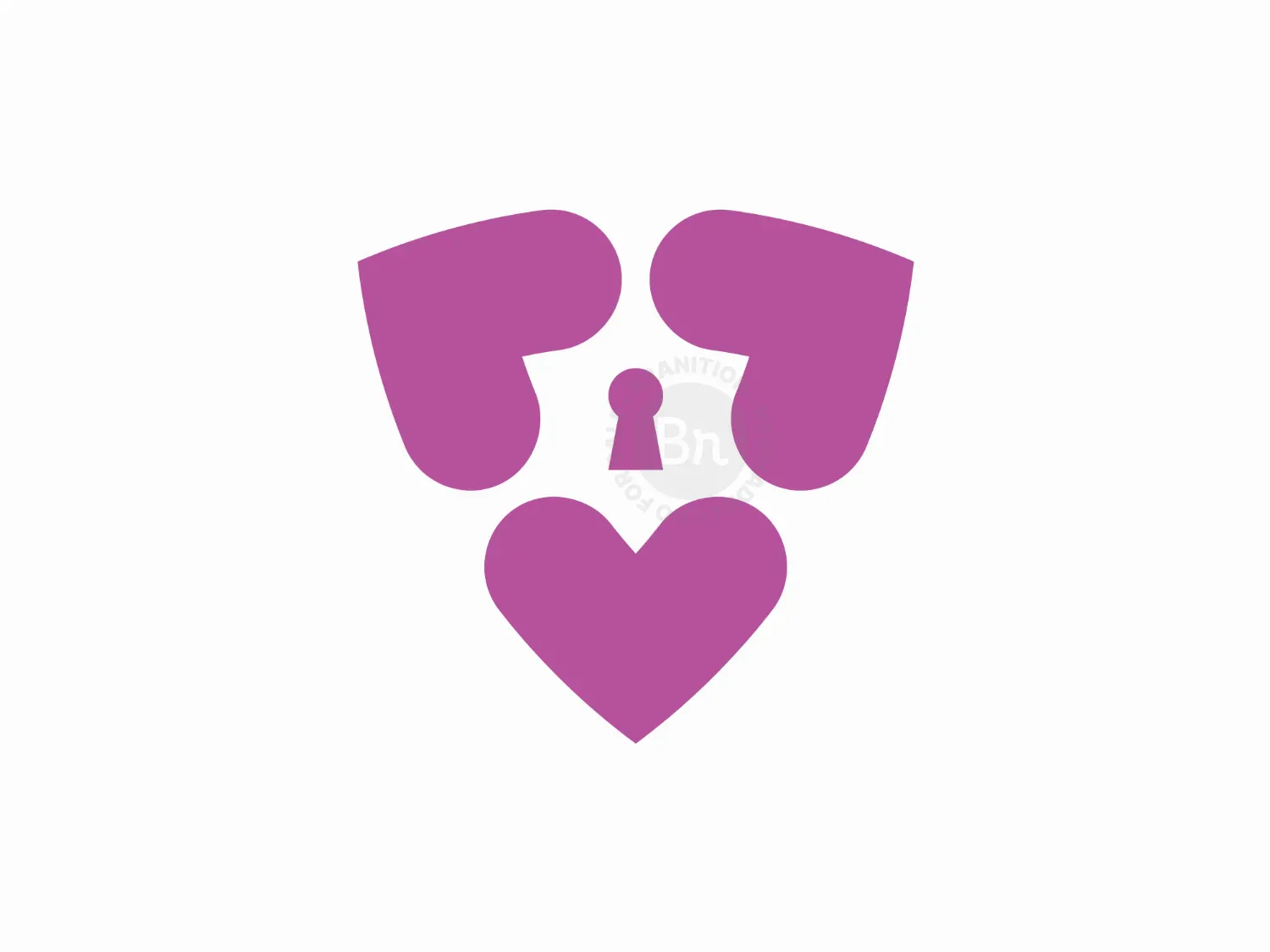 Love Shield Lock Logo