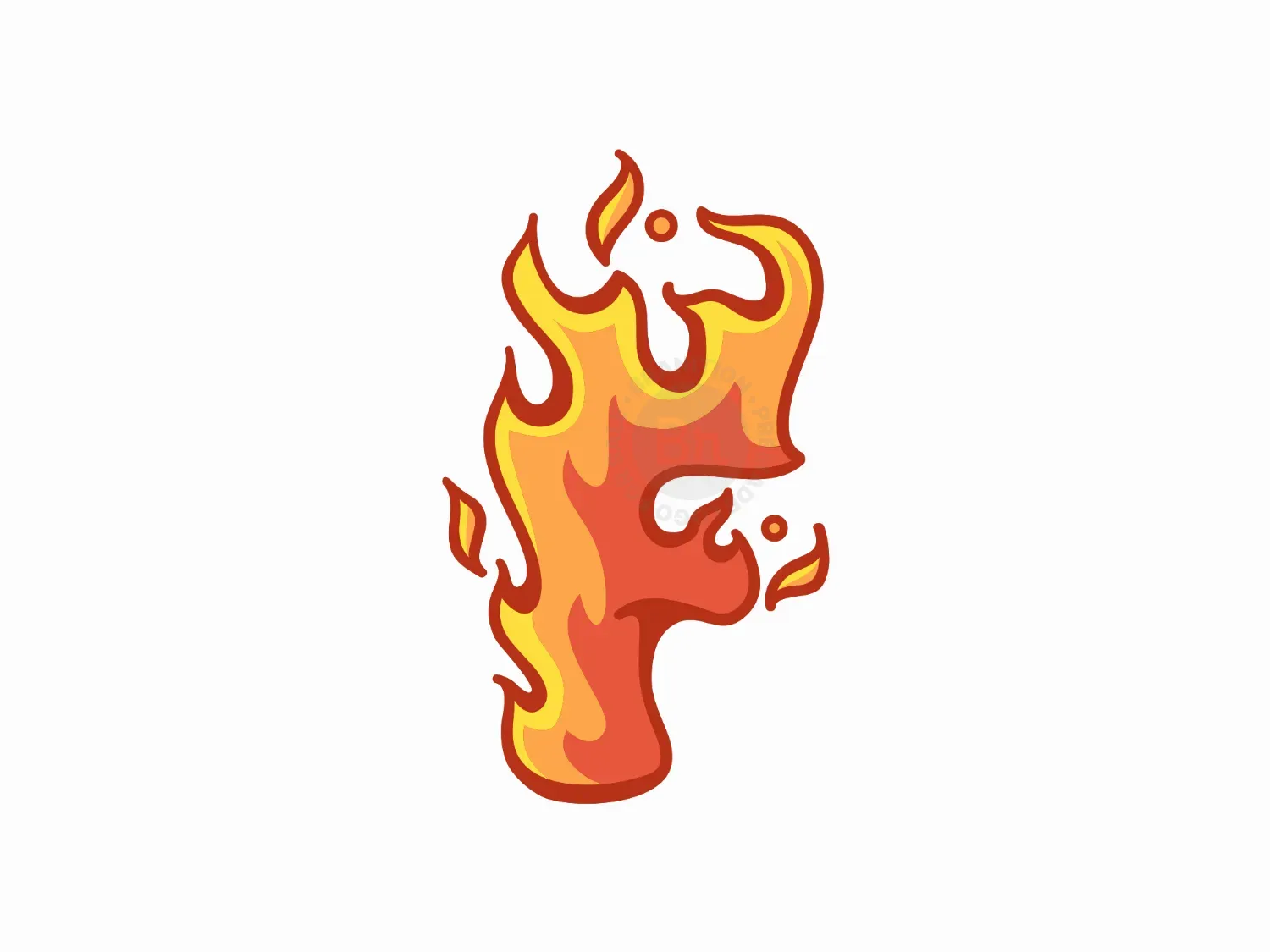 Letter F Fire Logo