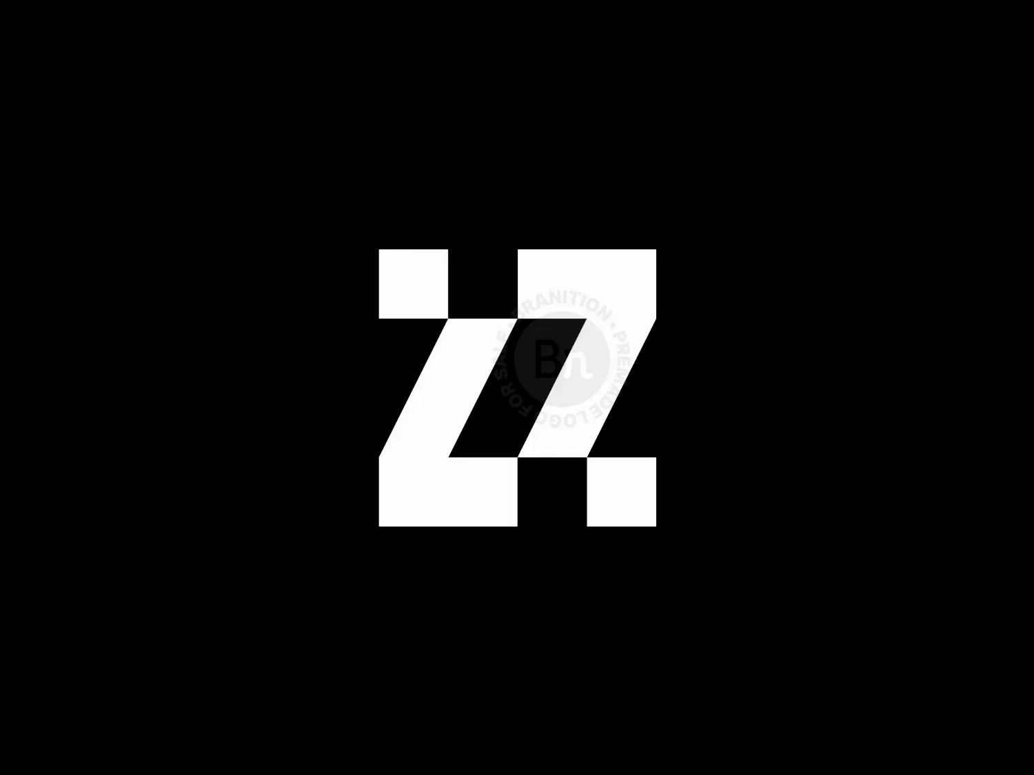 Negative Space Letter Z Logo