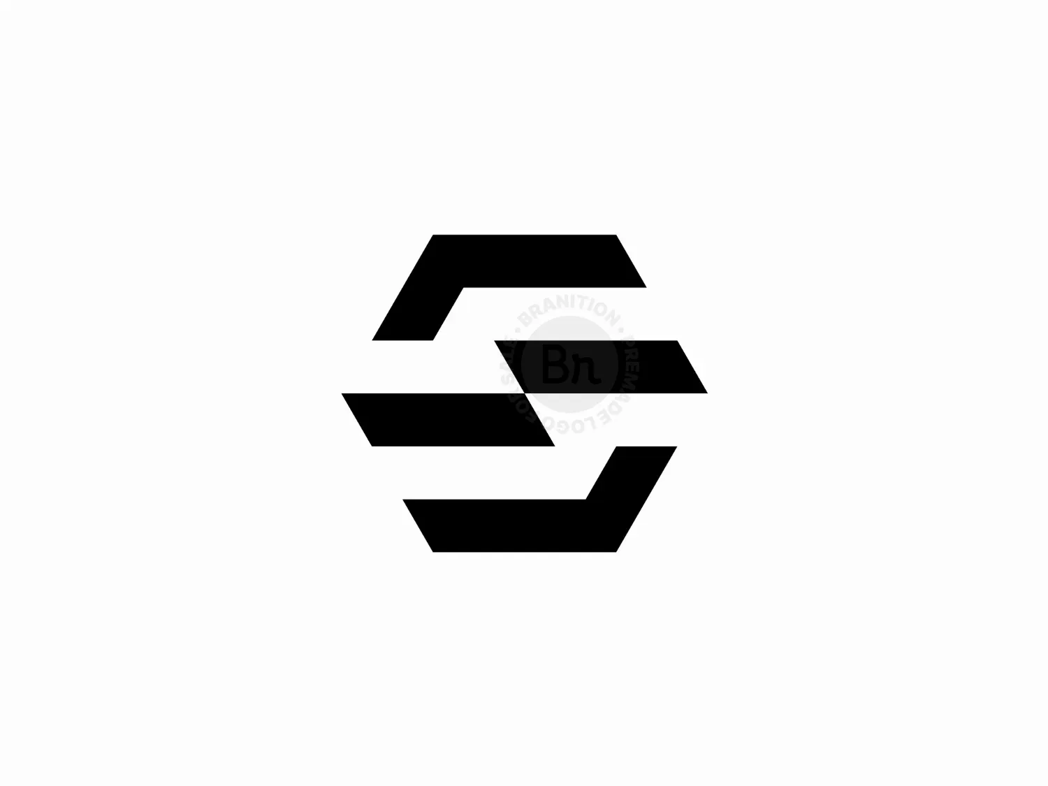 Negative Space Letter S Logo