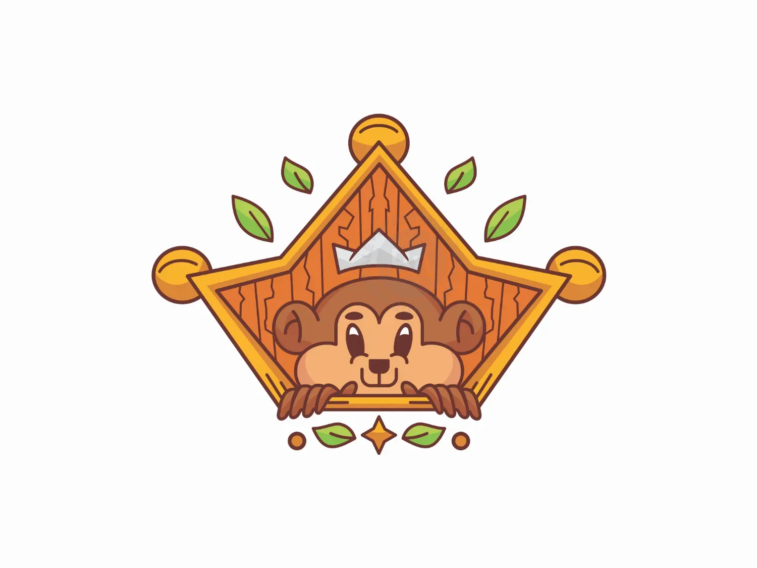 Monkey King Cute Logo