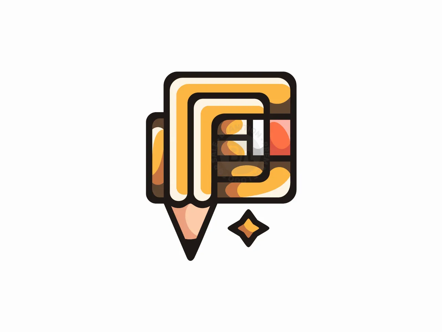 Pencil Letter P Logo