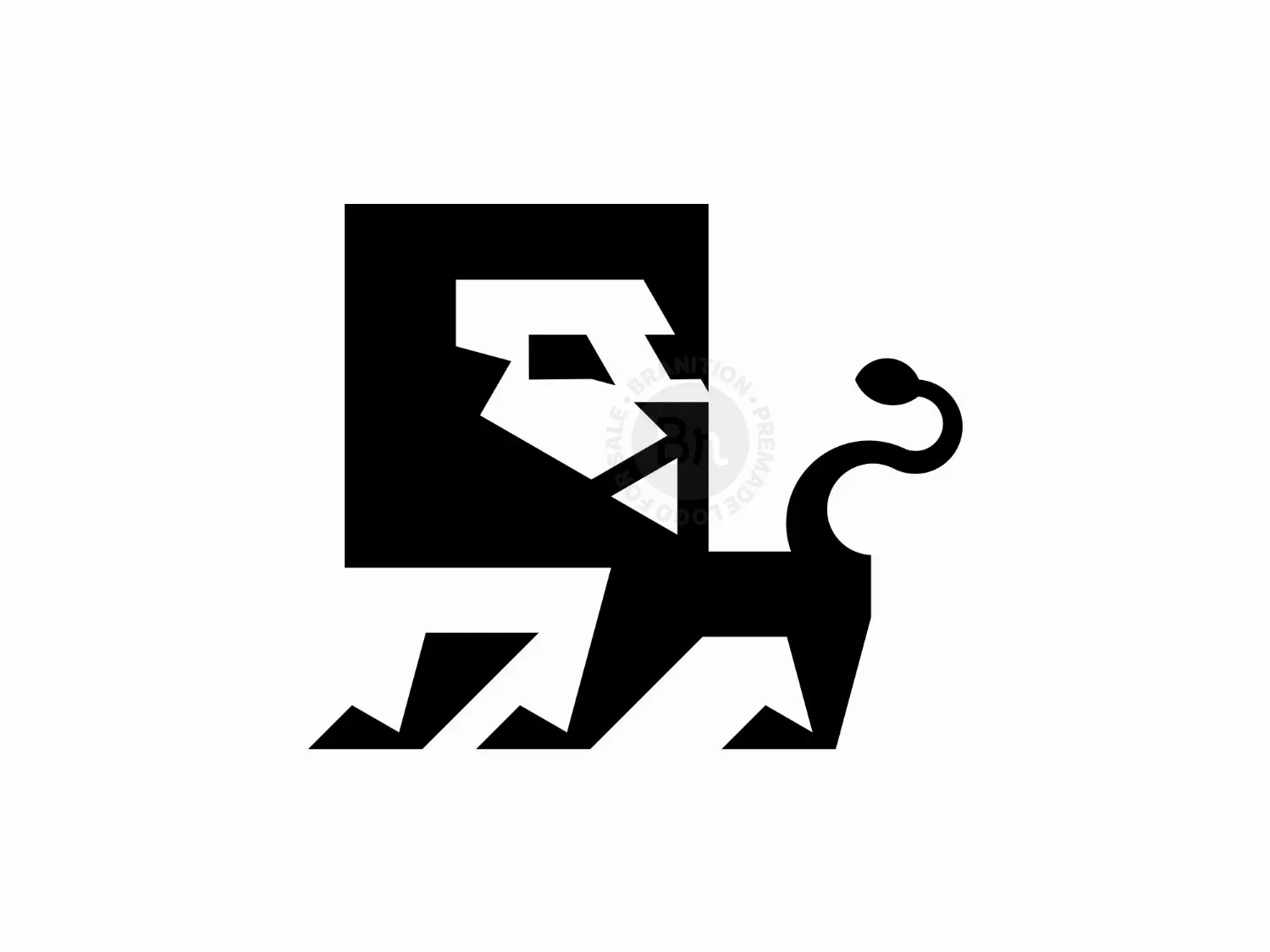 Modern Lion Geometric Logo