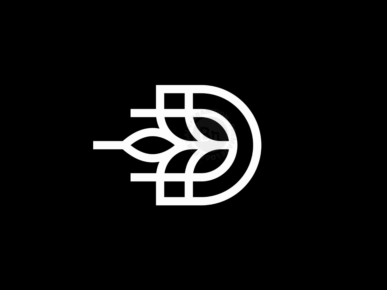 Letter D Wheat Logo