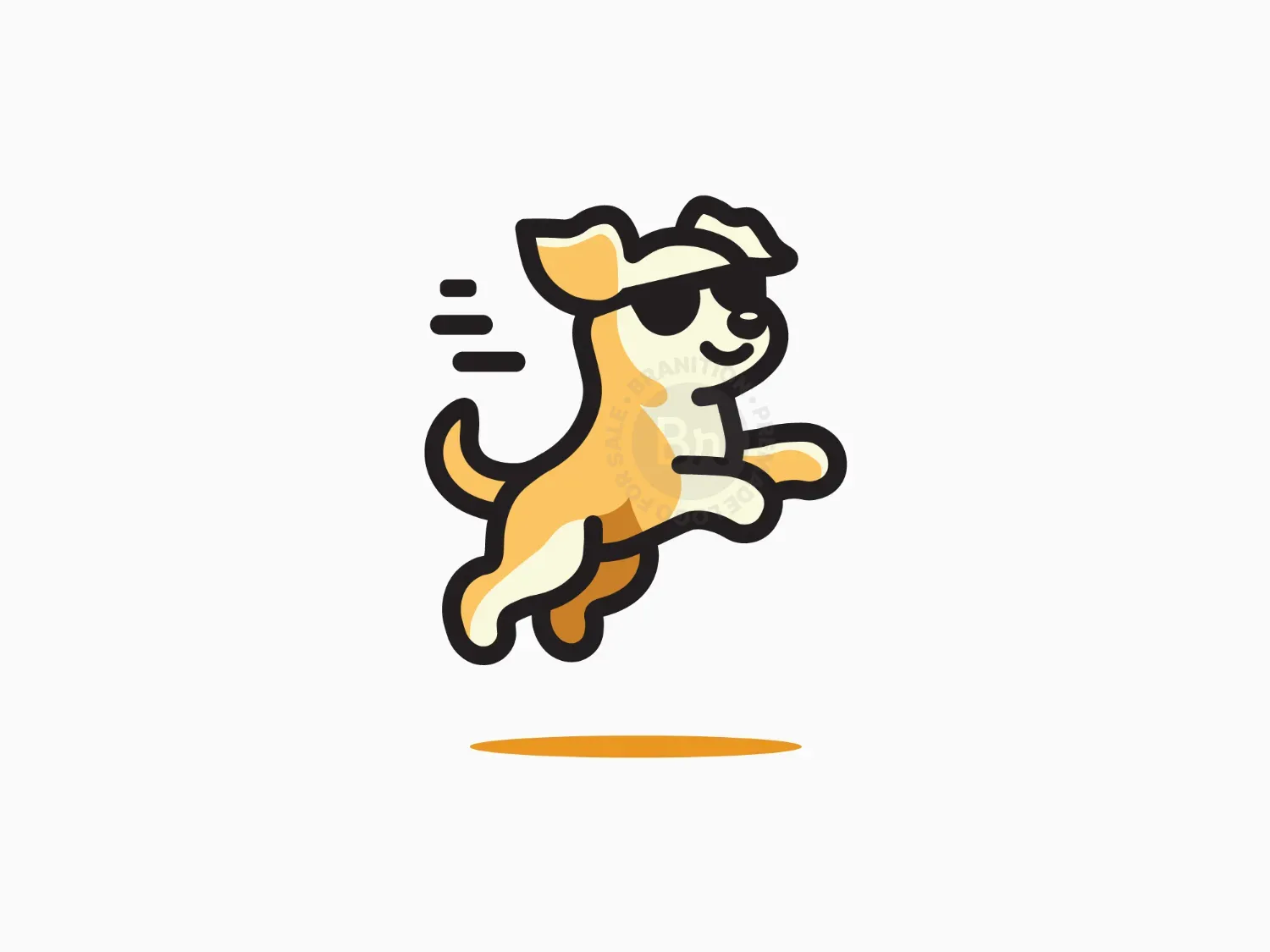 Cool Dog Jumping Logo