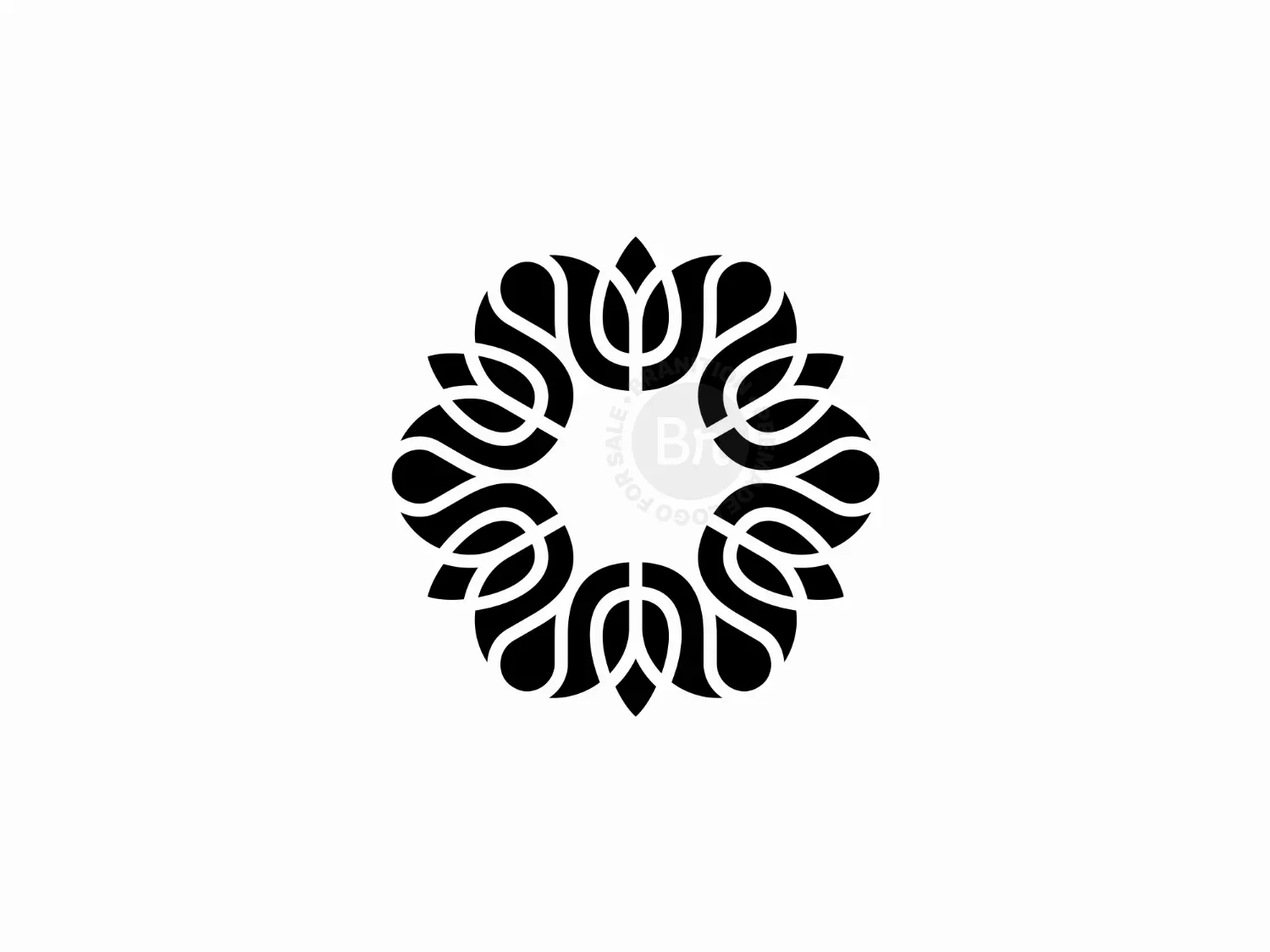 Rose Flower Ornamental Logo