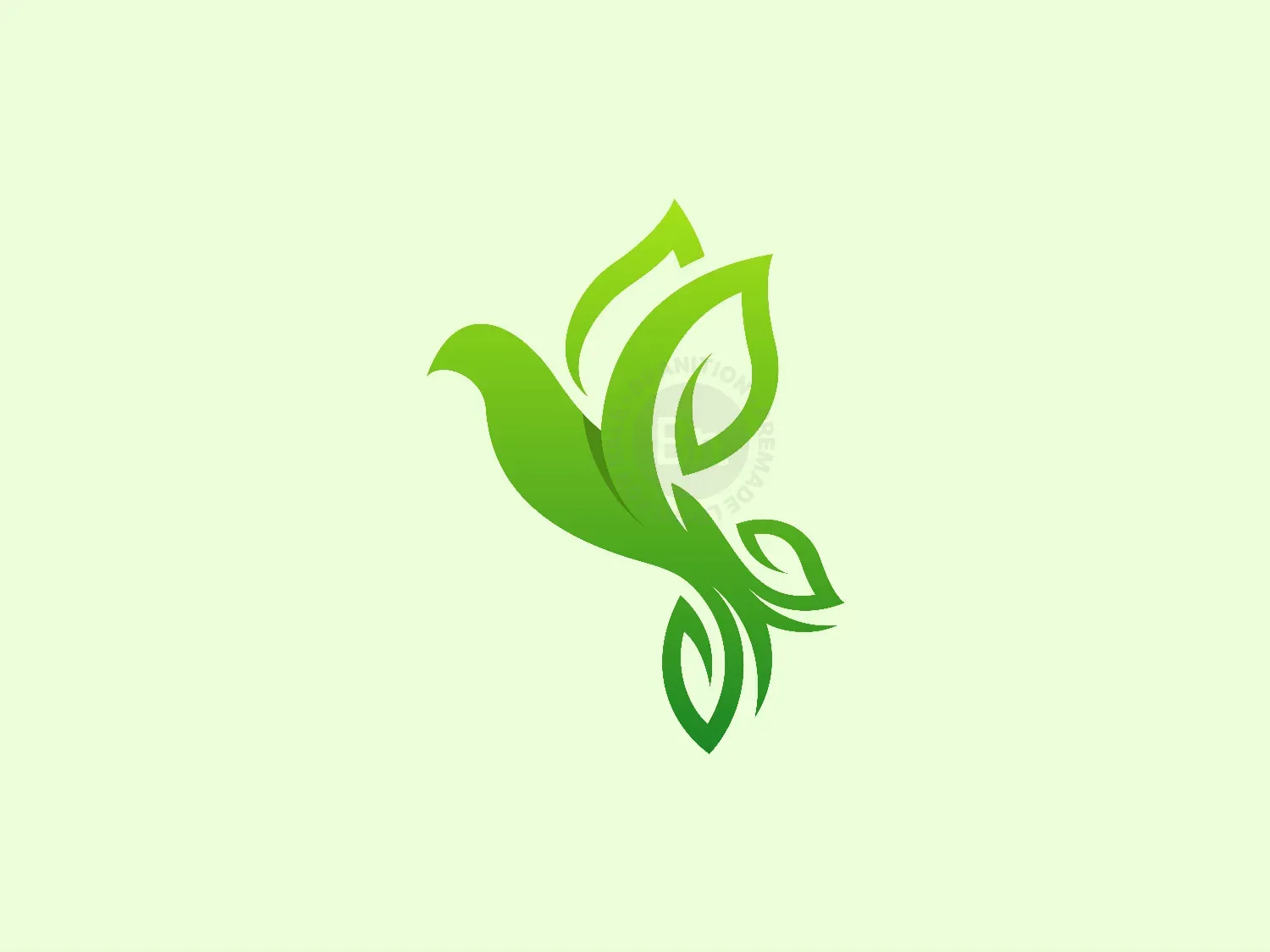 Bird Leaf Ecology Nature Logo