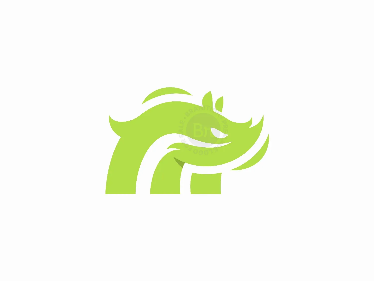 Rhino Leaf Nature Ecology Logo