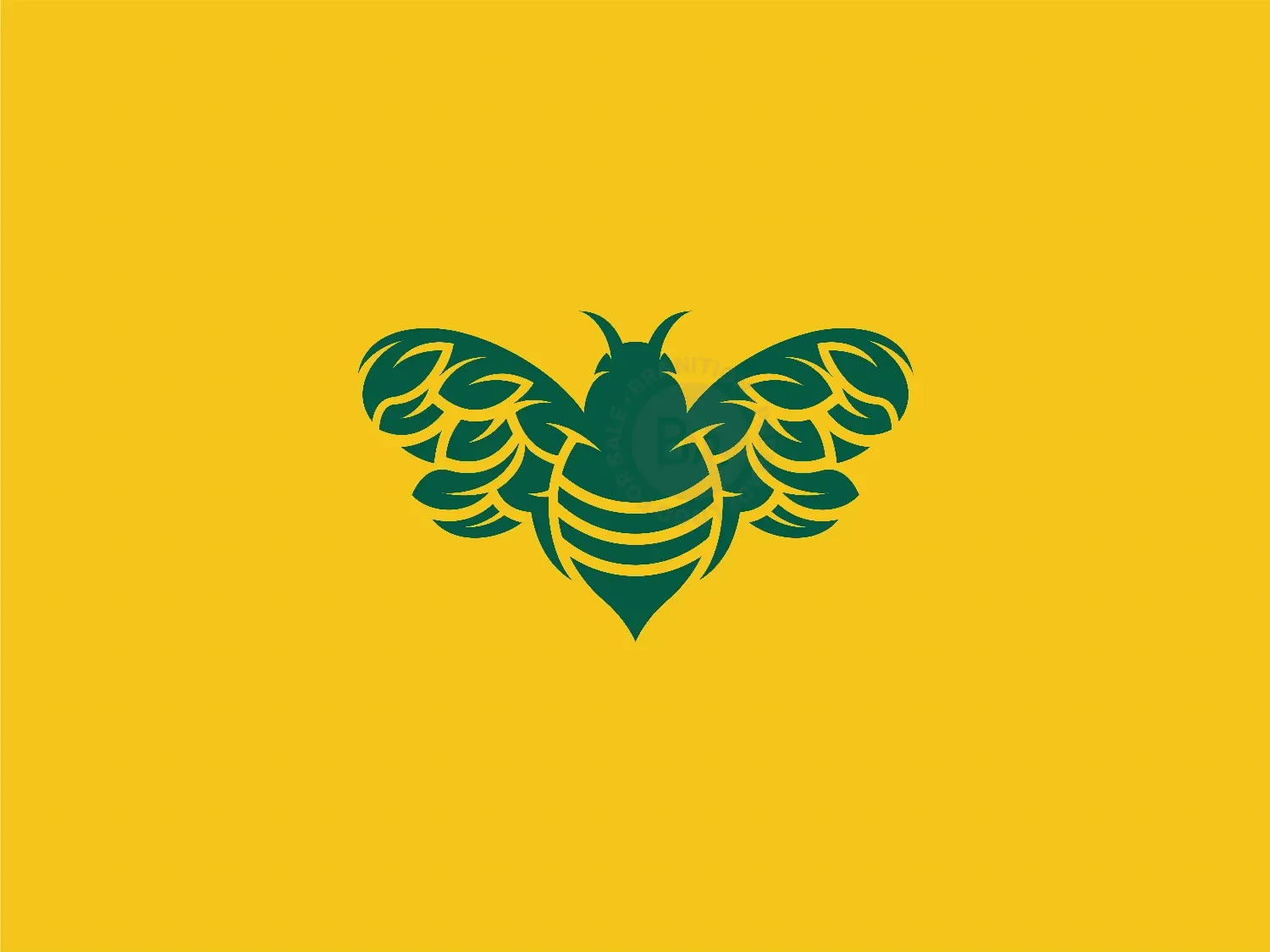 Bee Leaf Nature Logo