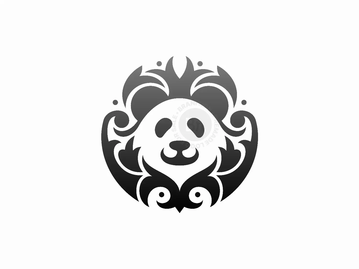 Panda Ornament Luxury Logo