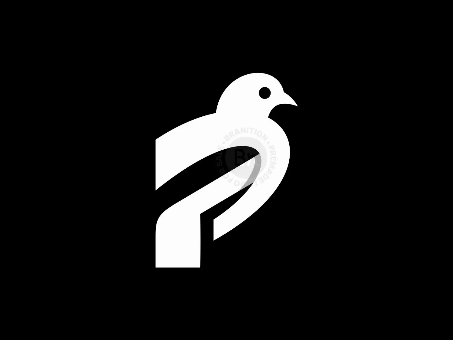 Letter P Bird Logo