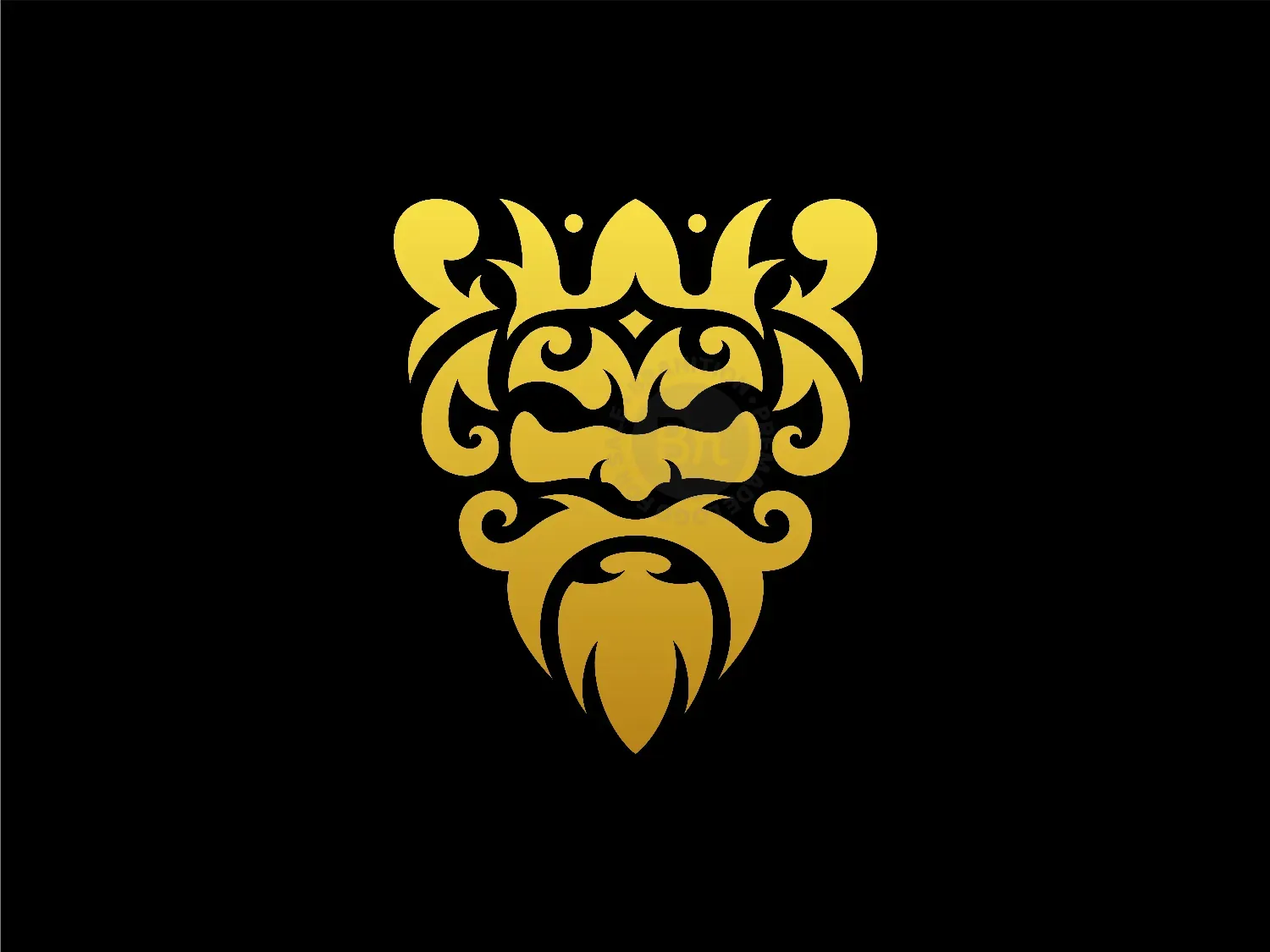 King Ornament Illustration Logo