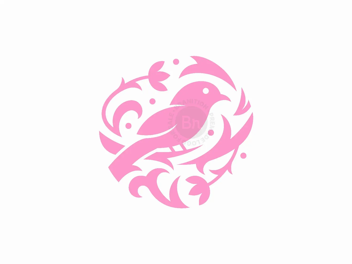 Bird Ornament Beauty Logo