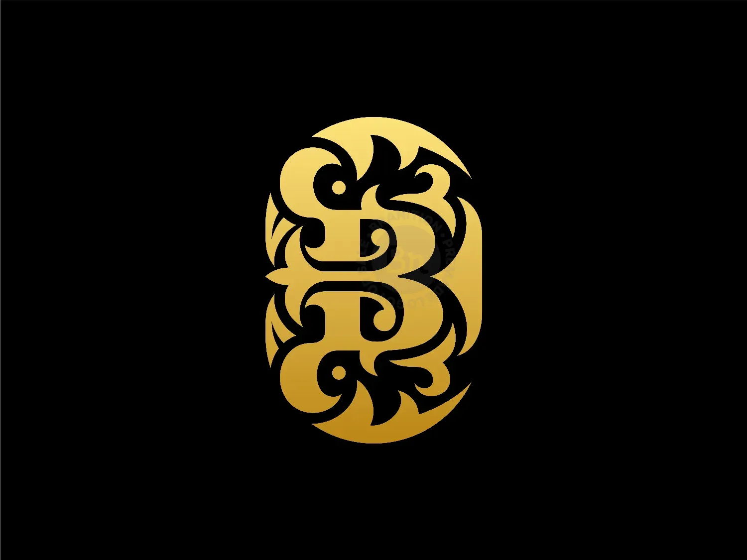 Letter B Ornament Logo