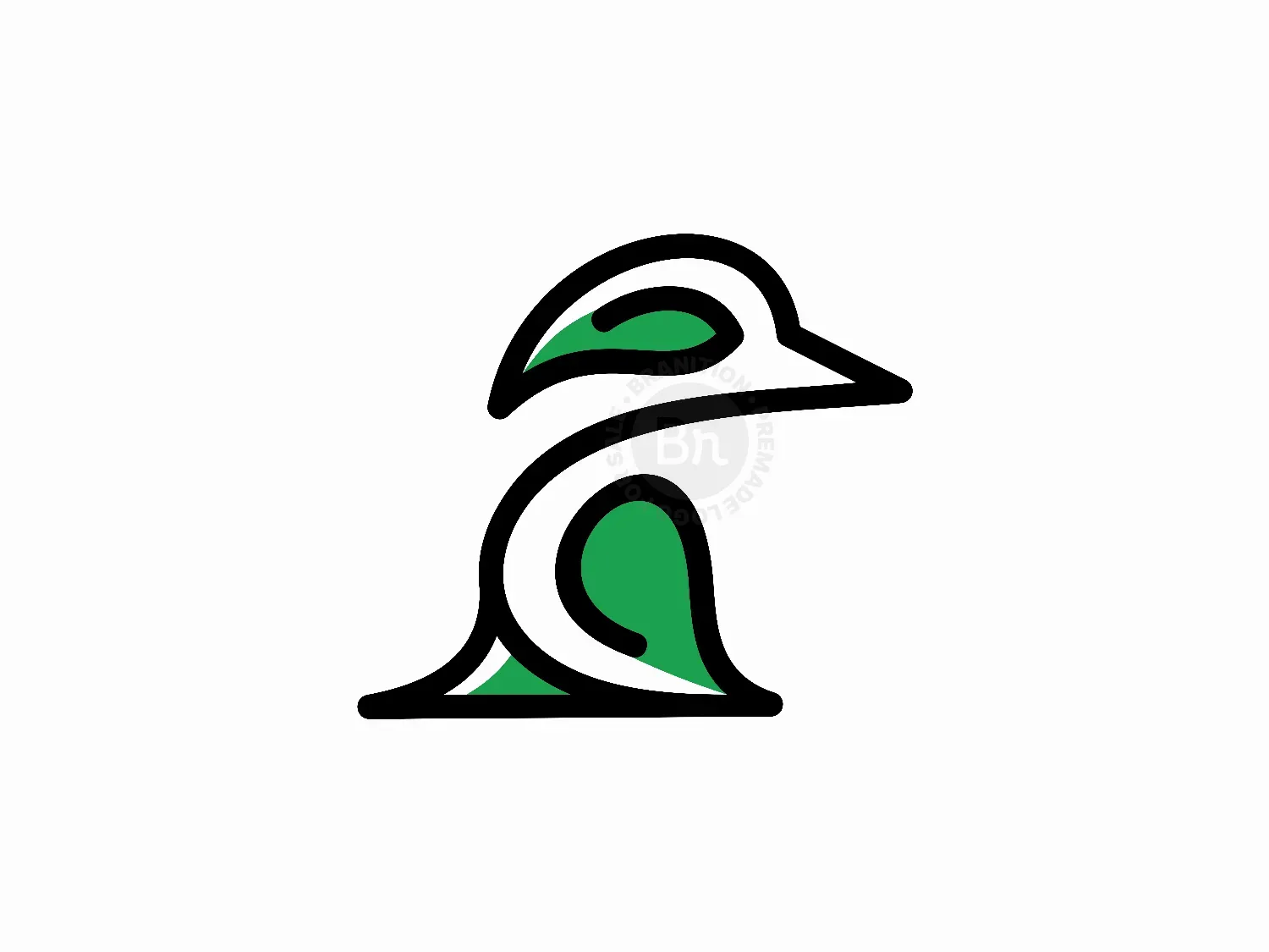 Penguin Leaf Line Logo