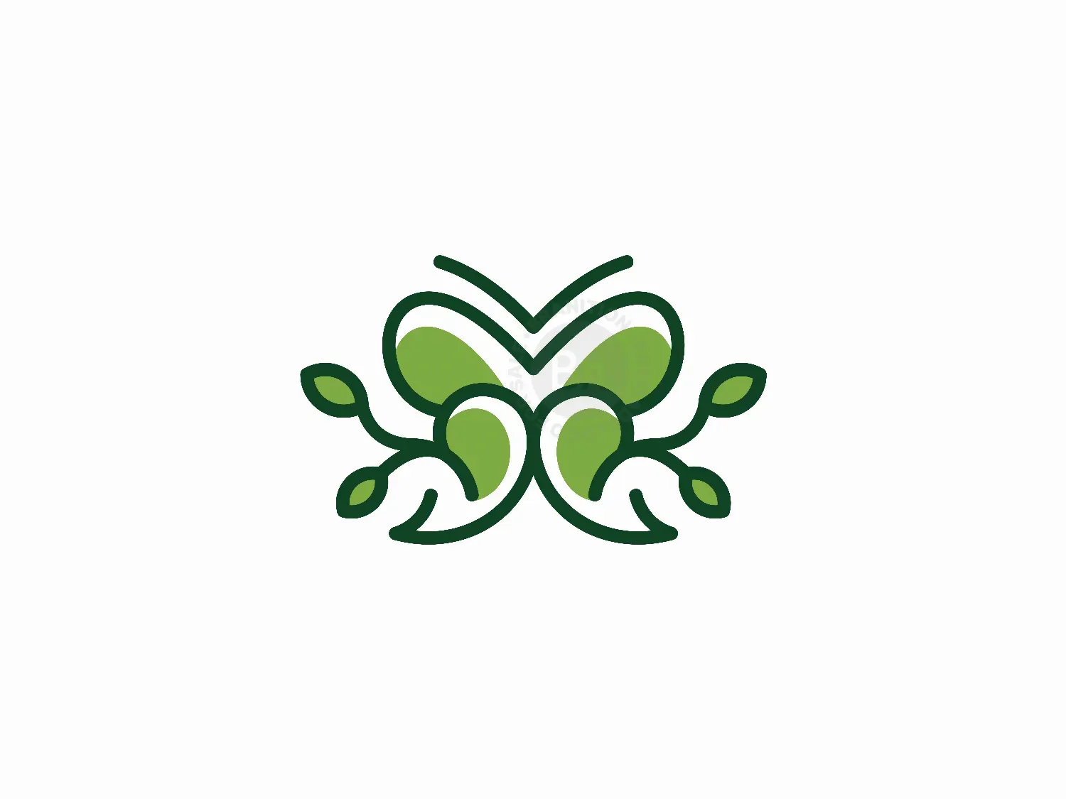 Butterfly Leaf Line Logo