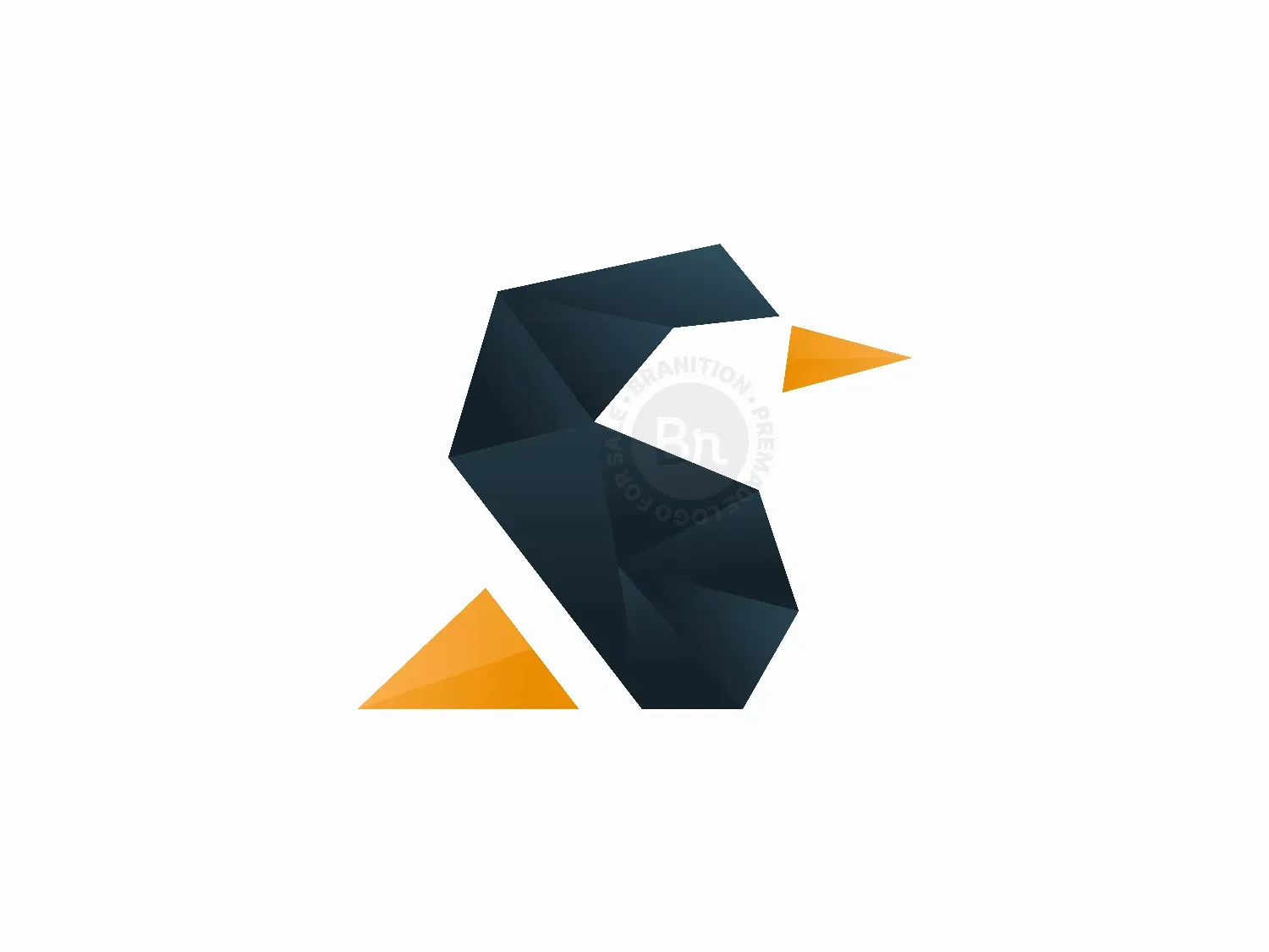 S Penguin Geometric Logo