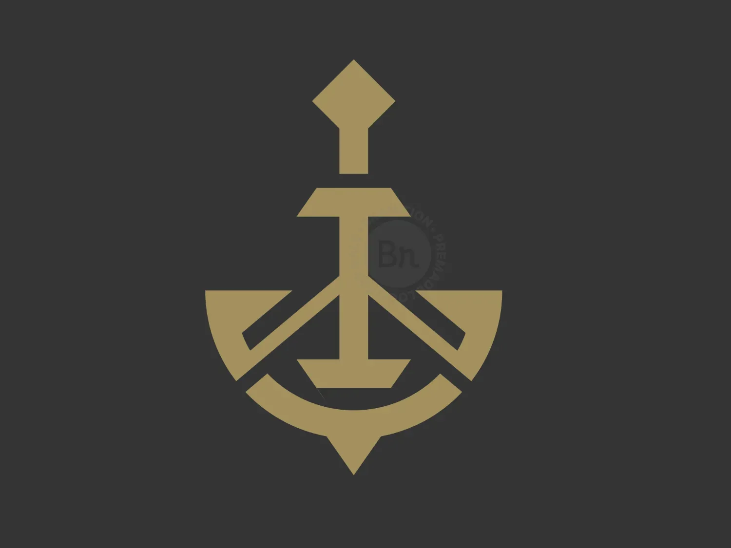 Letter I Anchor Logo