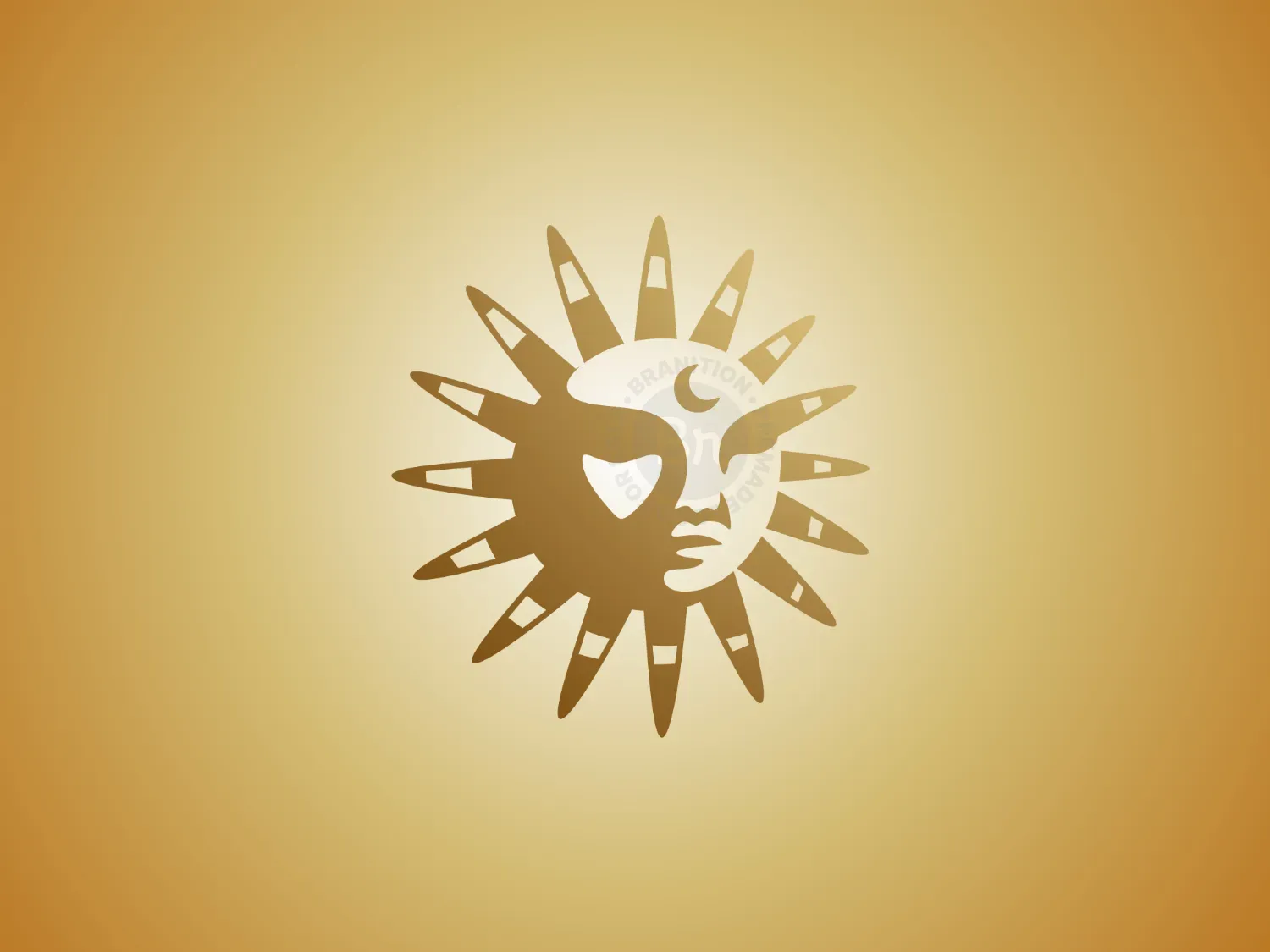 Sun Man Bald Logo